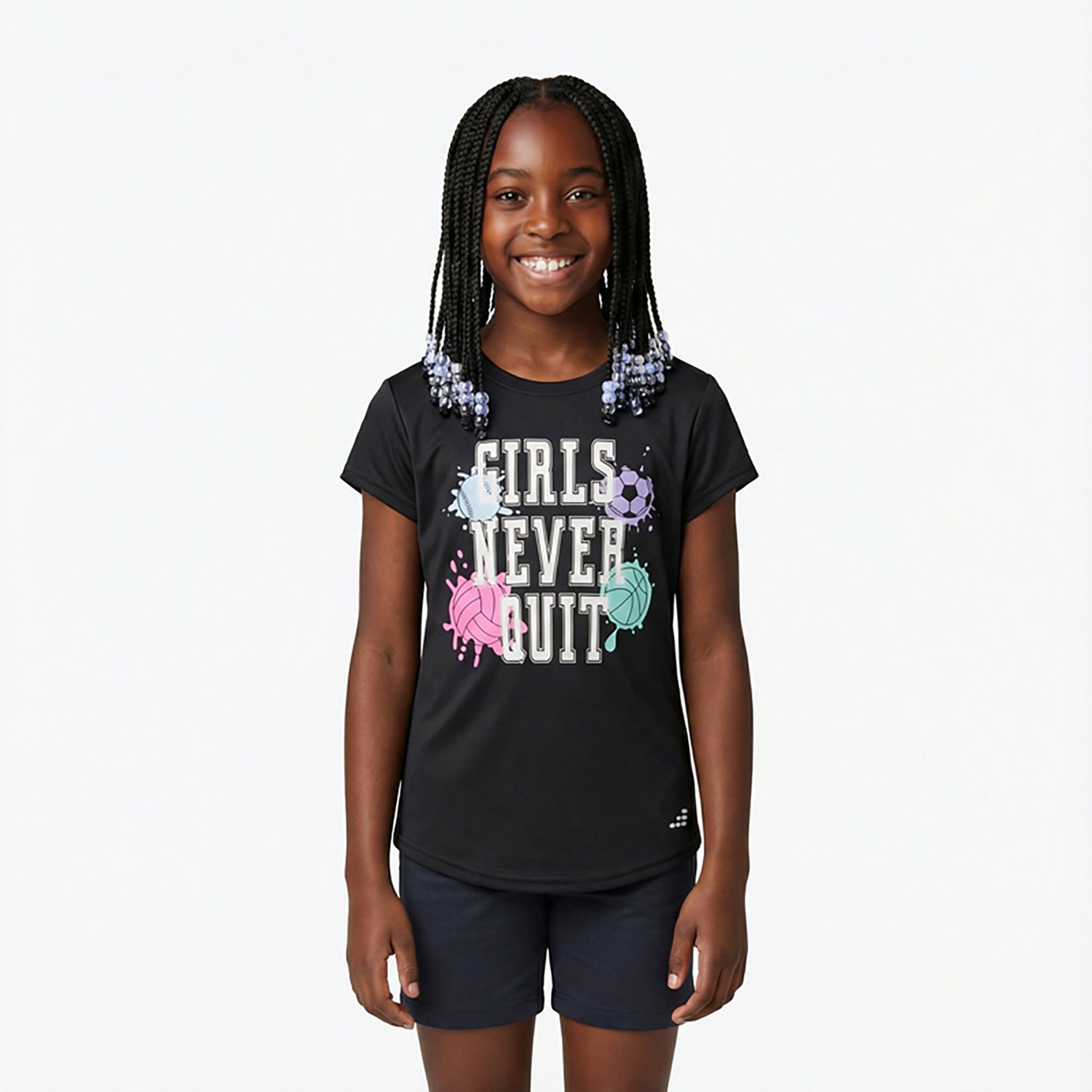 BCG Girls' 4-7 Turbo Never Quit Graphic T-shirt - view number 2