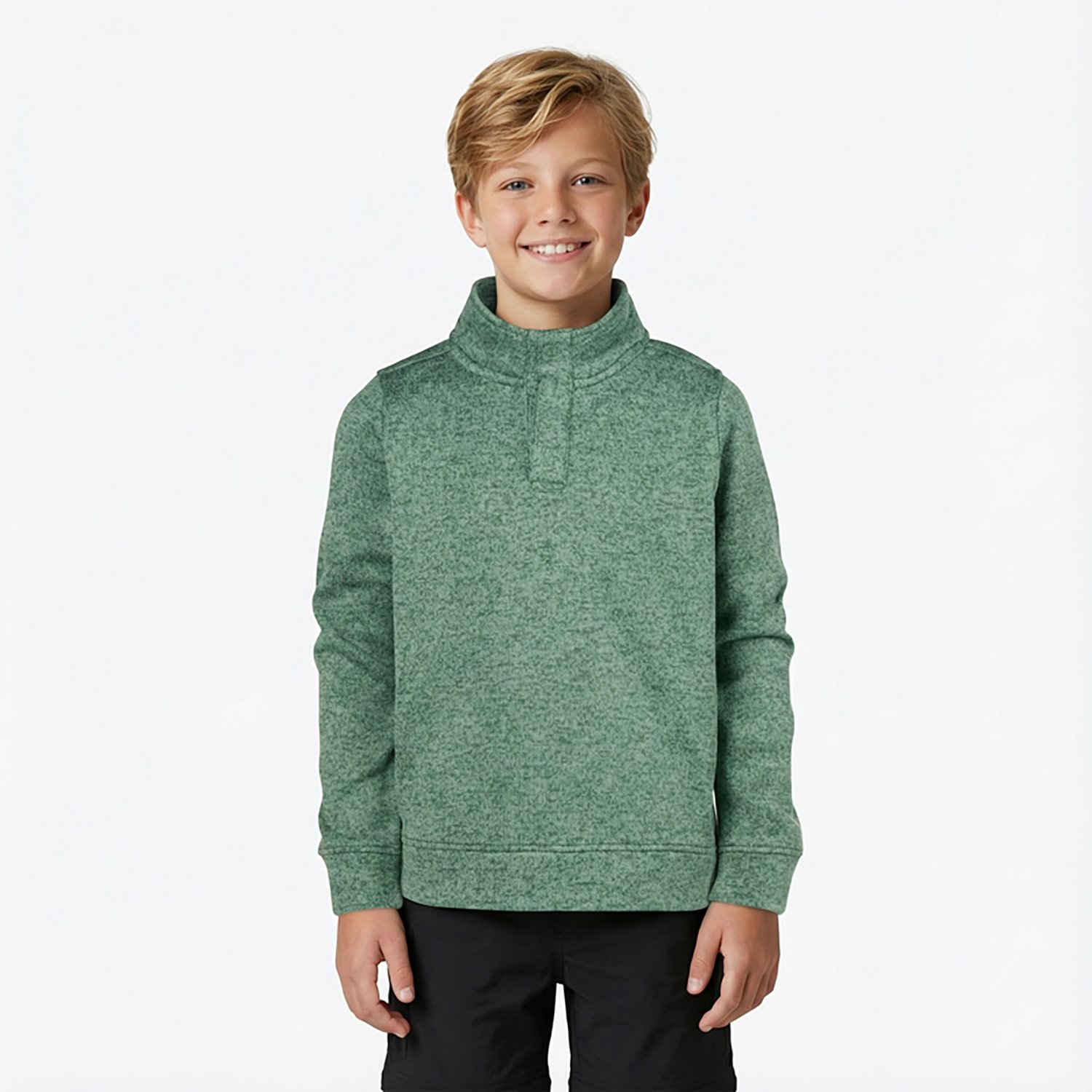 Magellan Outdoors Boys' Hickory Canyon QS Long Sleeve Sweater Fleece Shirt - view number 2