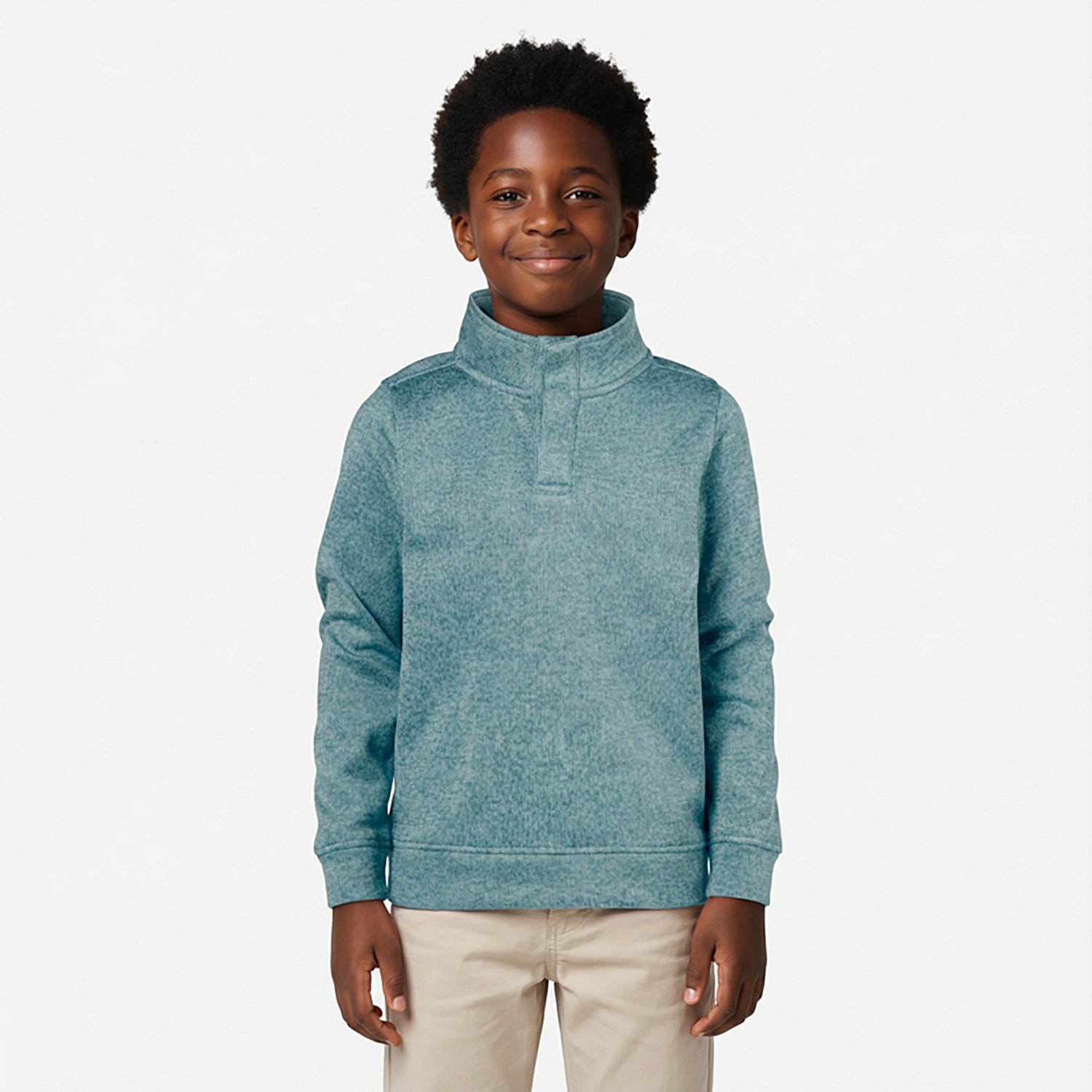 Magellan Outdoors Boys' Hickory Canyon QS Long Sleeve Sweater Fleece Shirt - view number 2
