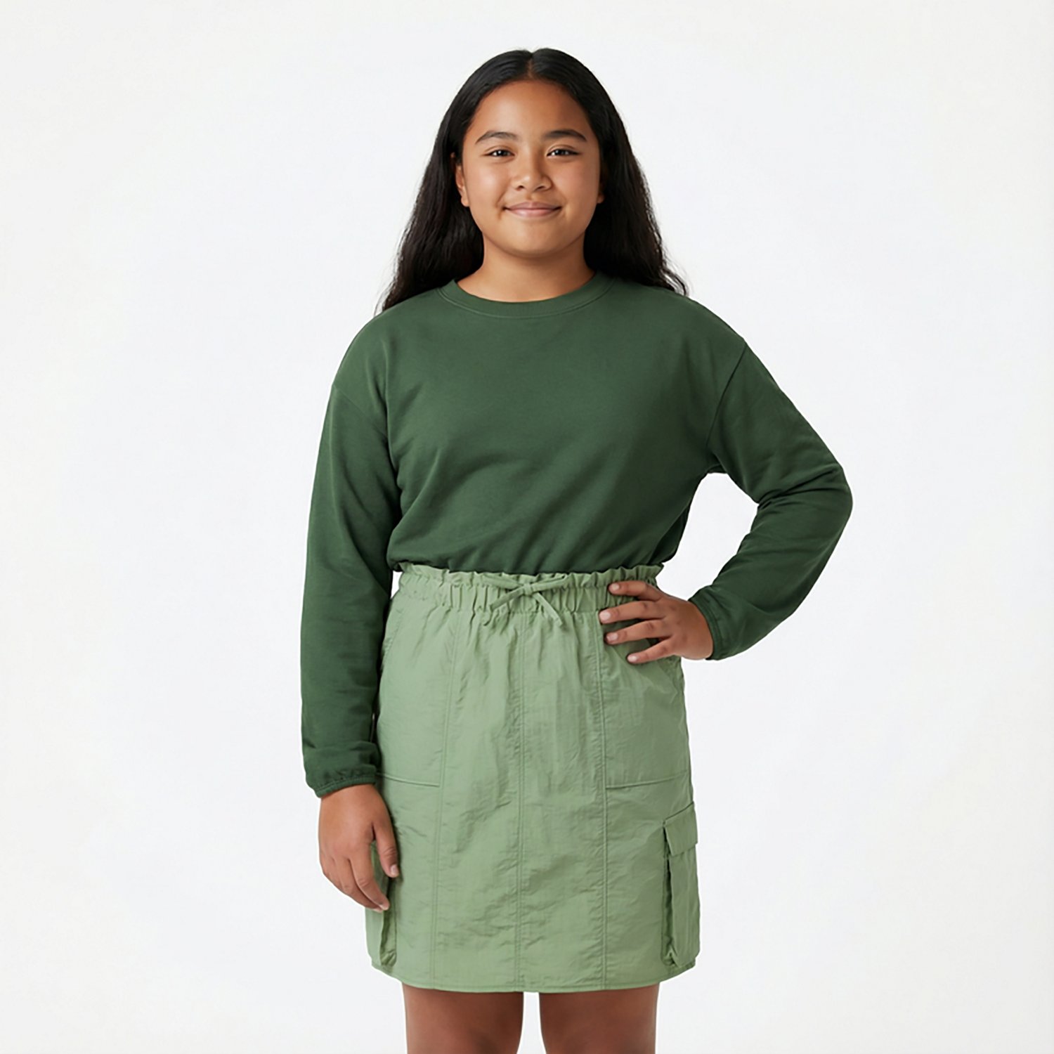 Magellan Outdoors Girls' Adventure Long Sleeve Cargo Dress