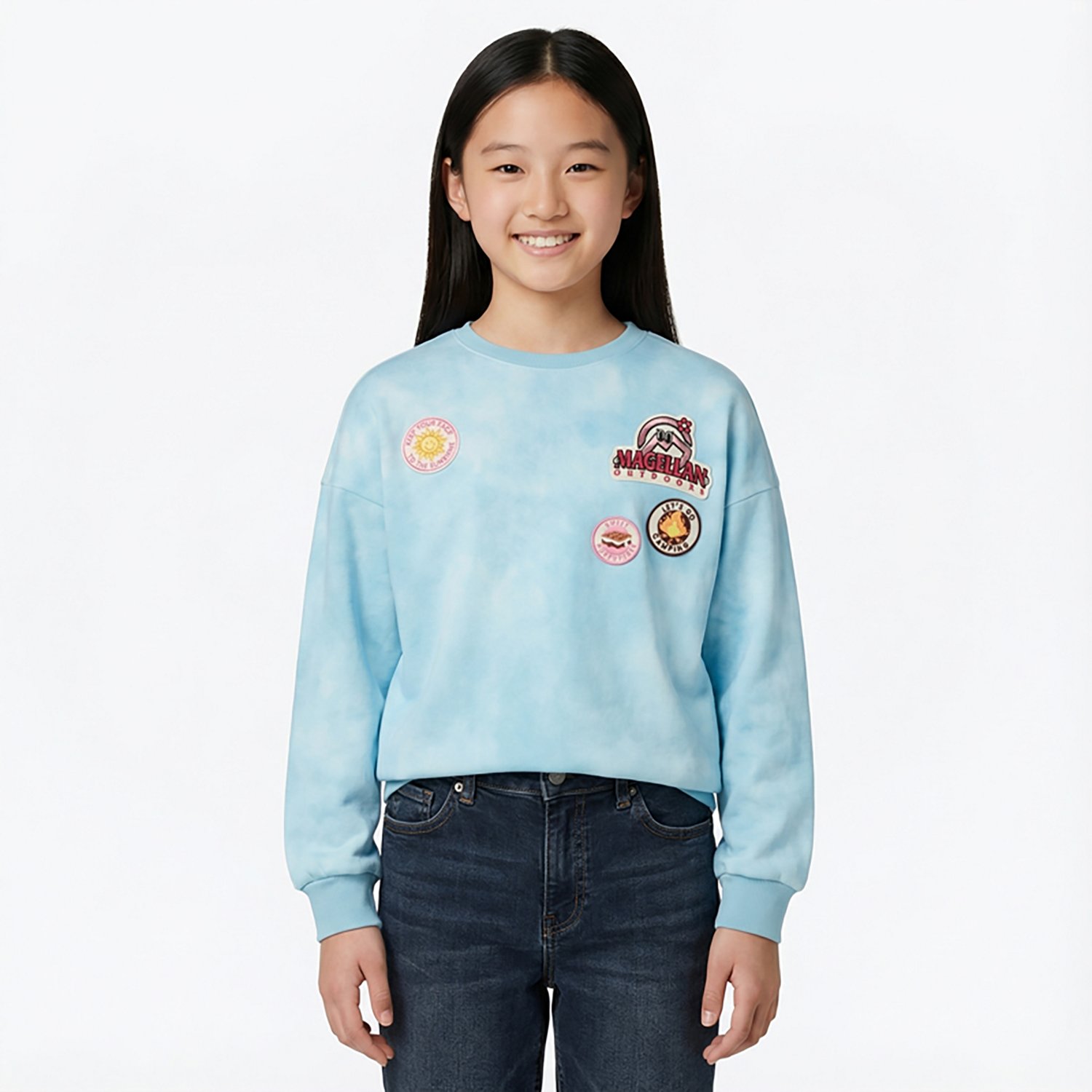 Magellan Outdoors Girls' Campfire Patch Pullover Top - view number 2
