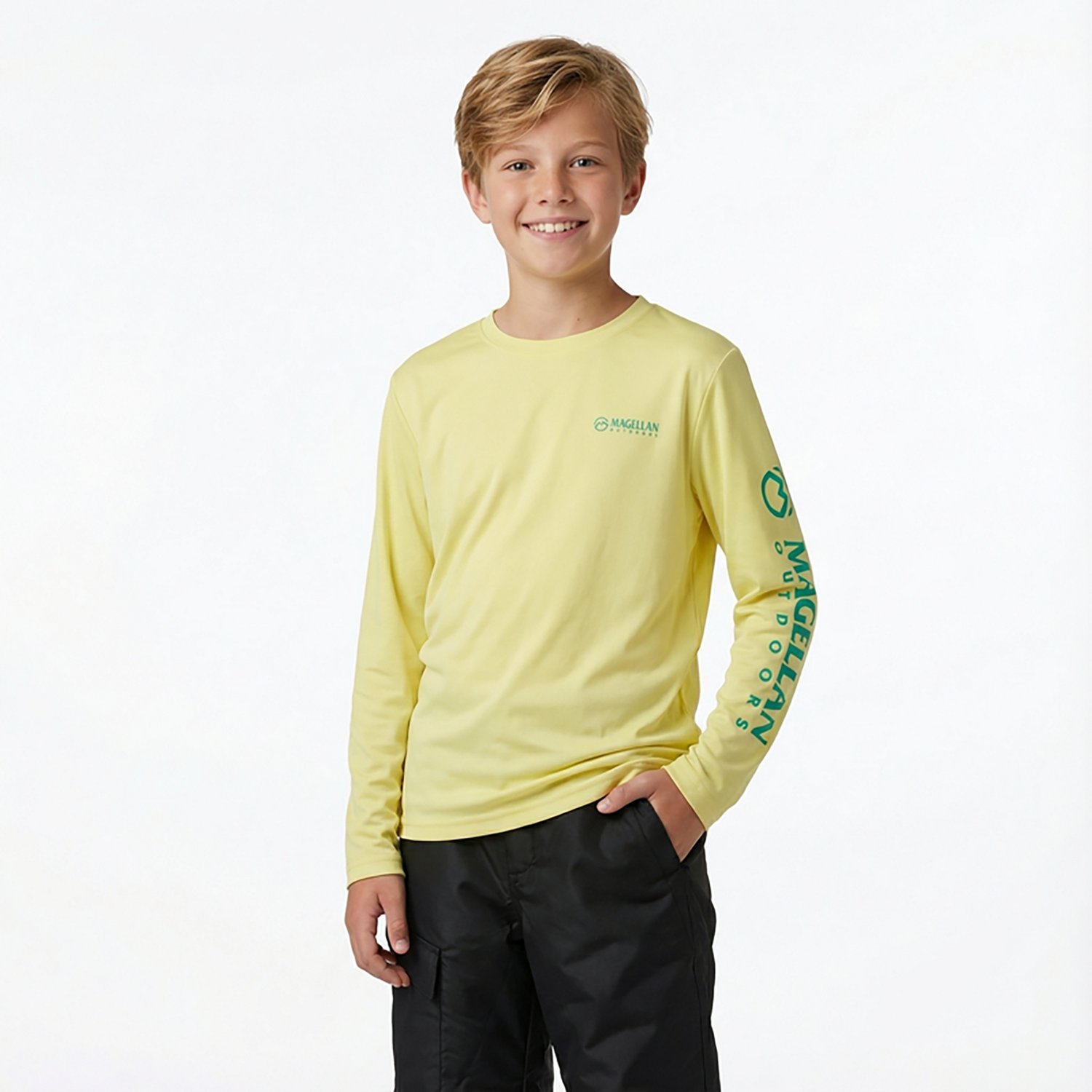 Magellan Outdoors Boys’ Casting Crew Fish Back Long Sleeve T-shirt - view number 2