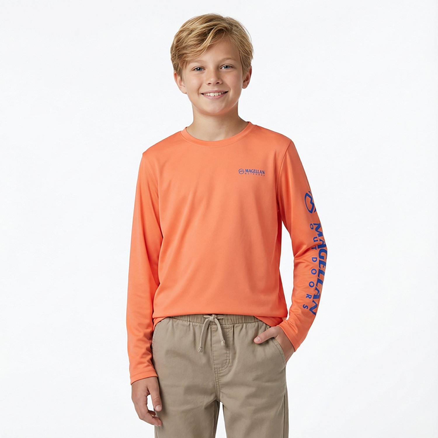 Magellan Outdoors Boys’ Casting Crew Fish Back Long Sleeve T-shirt - view number 2