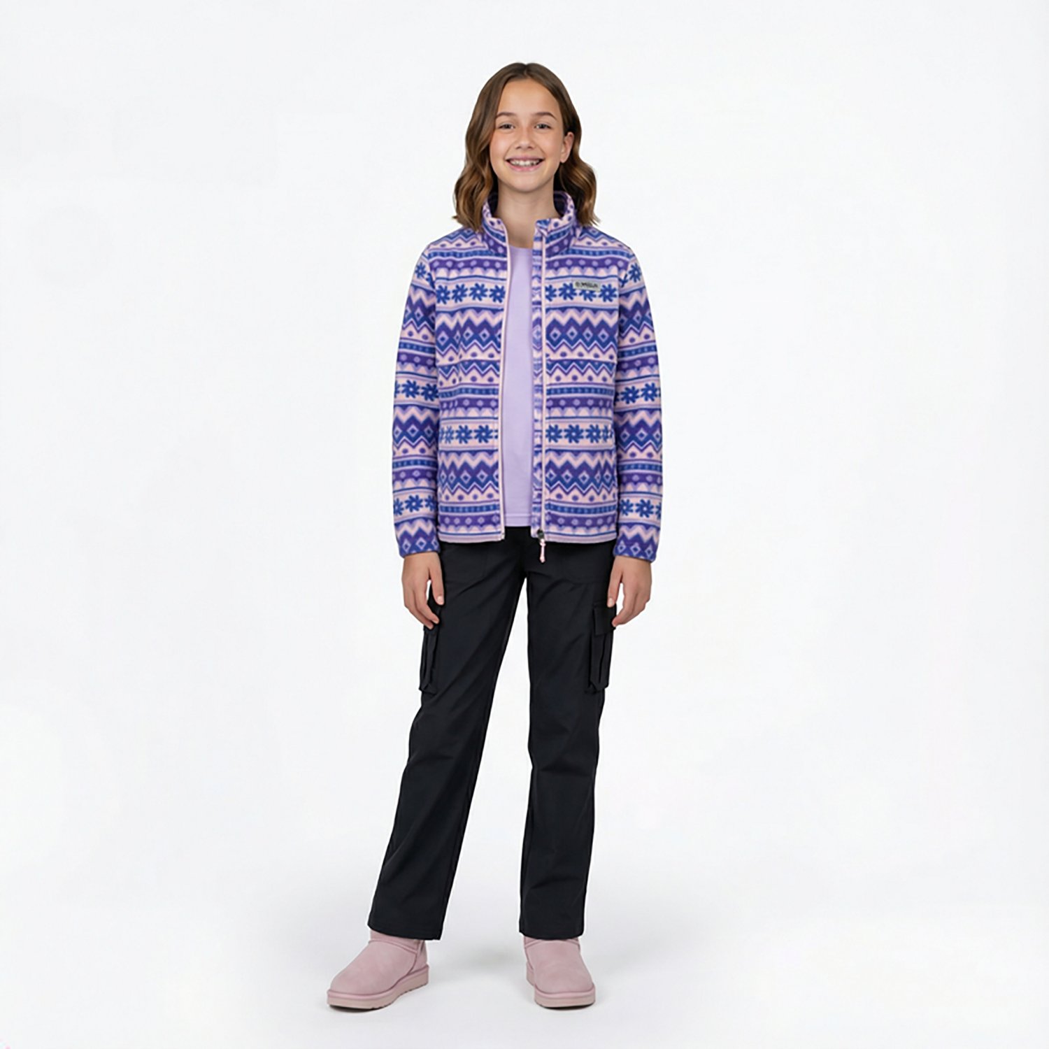 Magellan Outdoors Girls' Arctic Fleece Printed Jacket