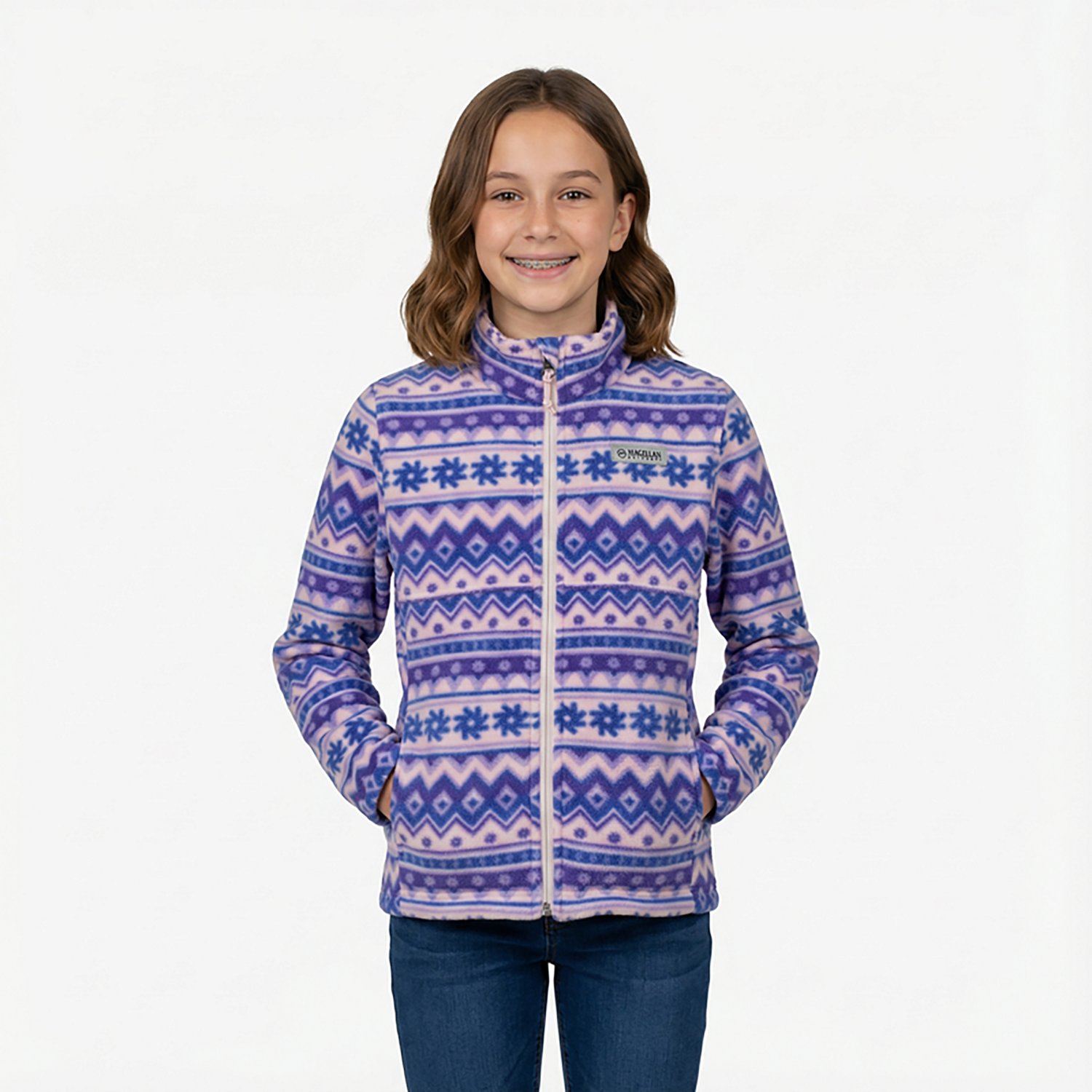 Magellan Outdoors Girls' Arctic Fleece Printed Jacket - view number 2