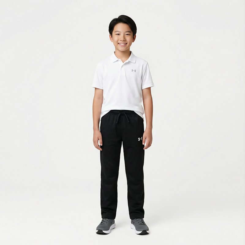 Under Armour Boys' Brawler 3.0 Tapered Pants, Medium, Black/White