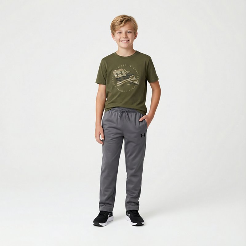 Under Armour Boys' Brawler 3.0 Tapered Pants, Medium, Castlerock/Black