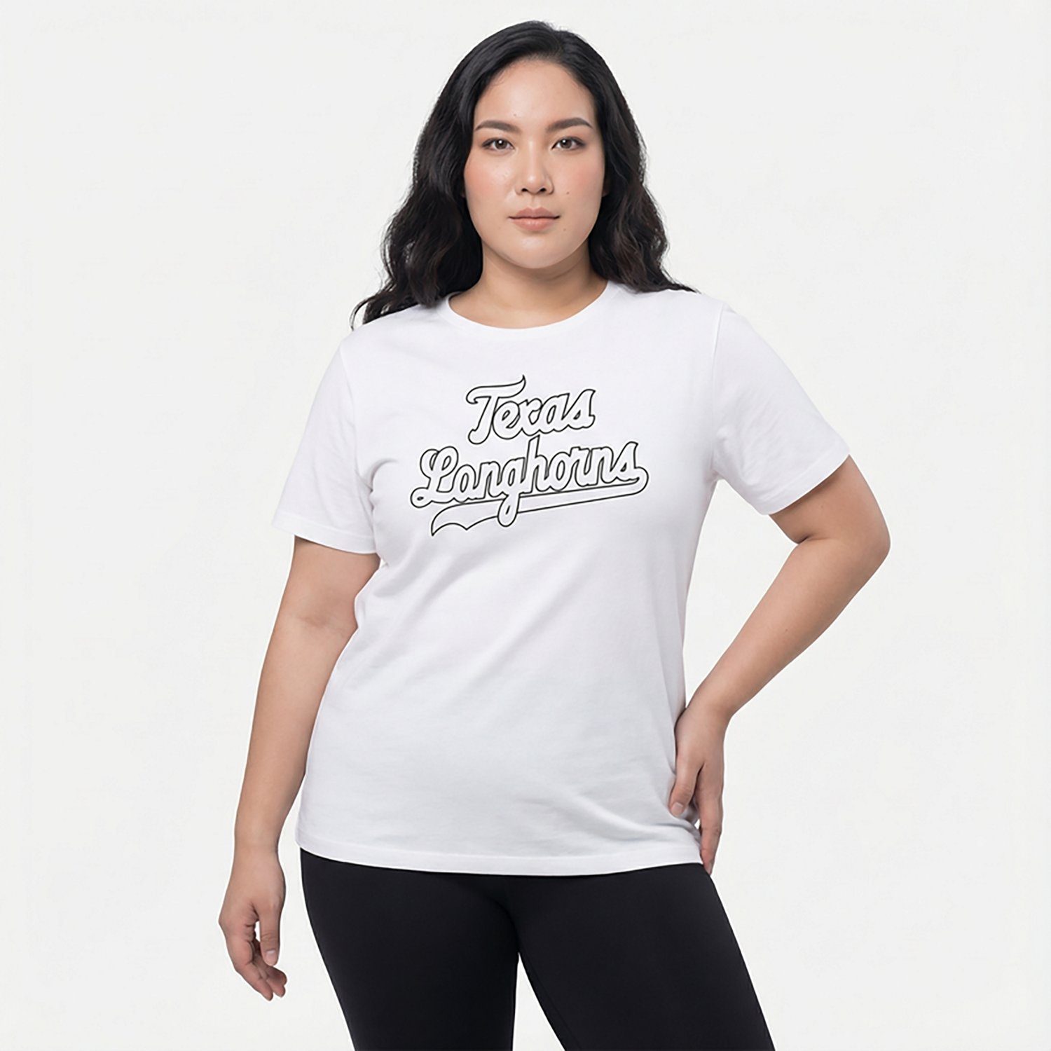Retro Brand Women’s University of Texas Script Longhorns Boxy T-shirt - view number 2