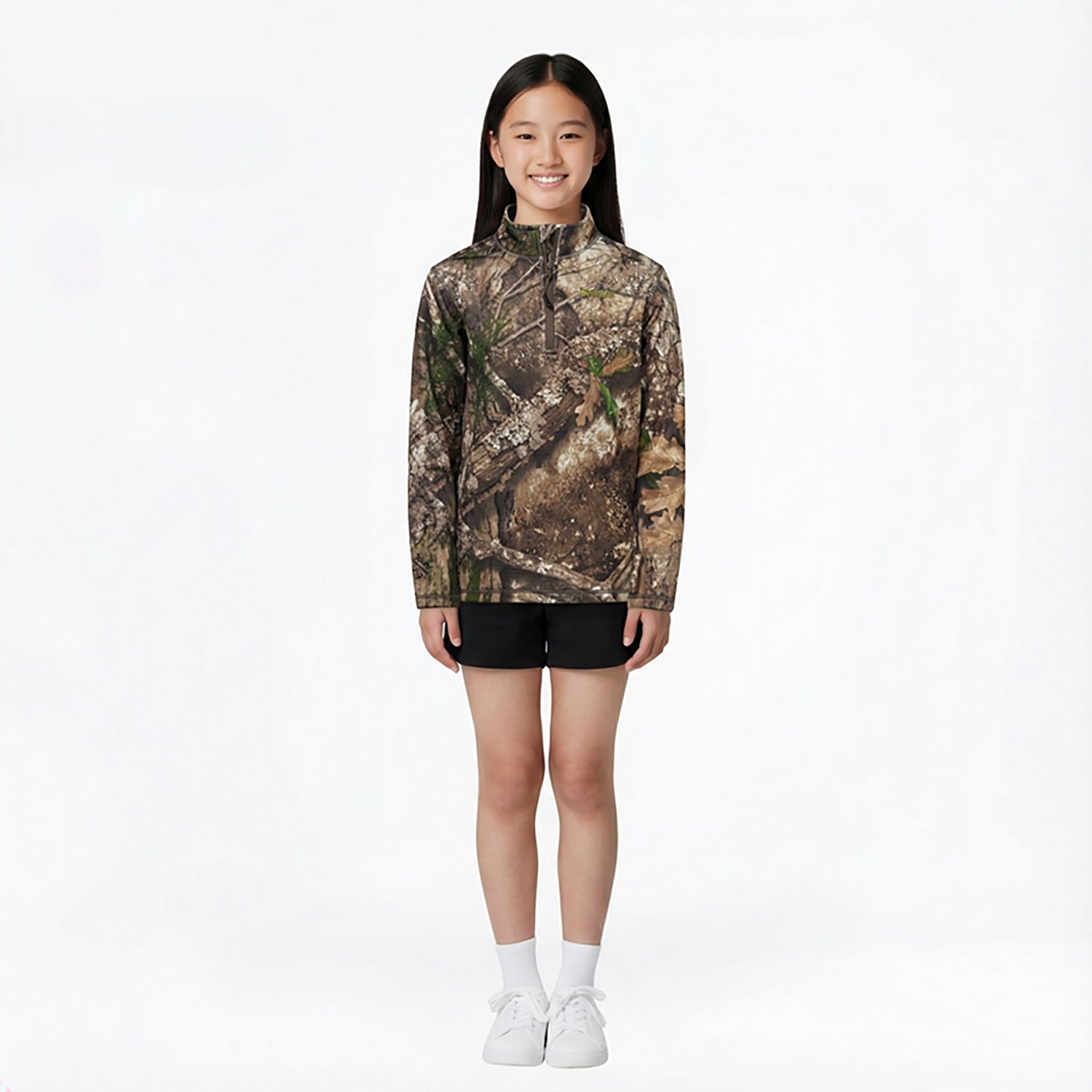 Magellan Outdoors Youth HuntGear Crockett 1/4 Zip Long Sleeve Pullover