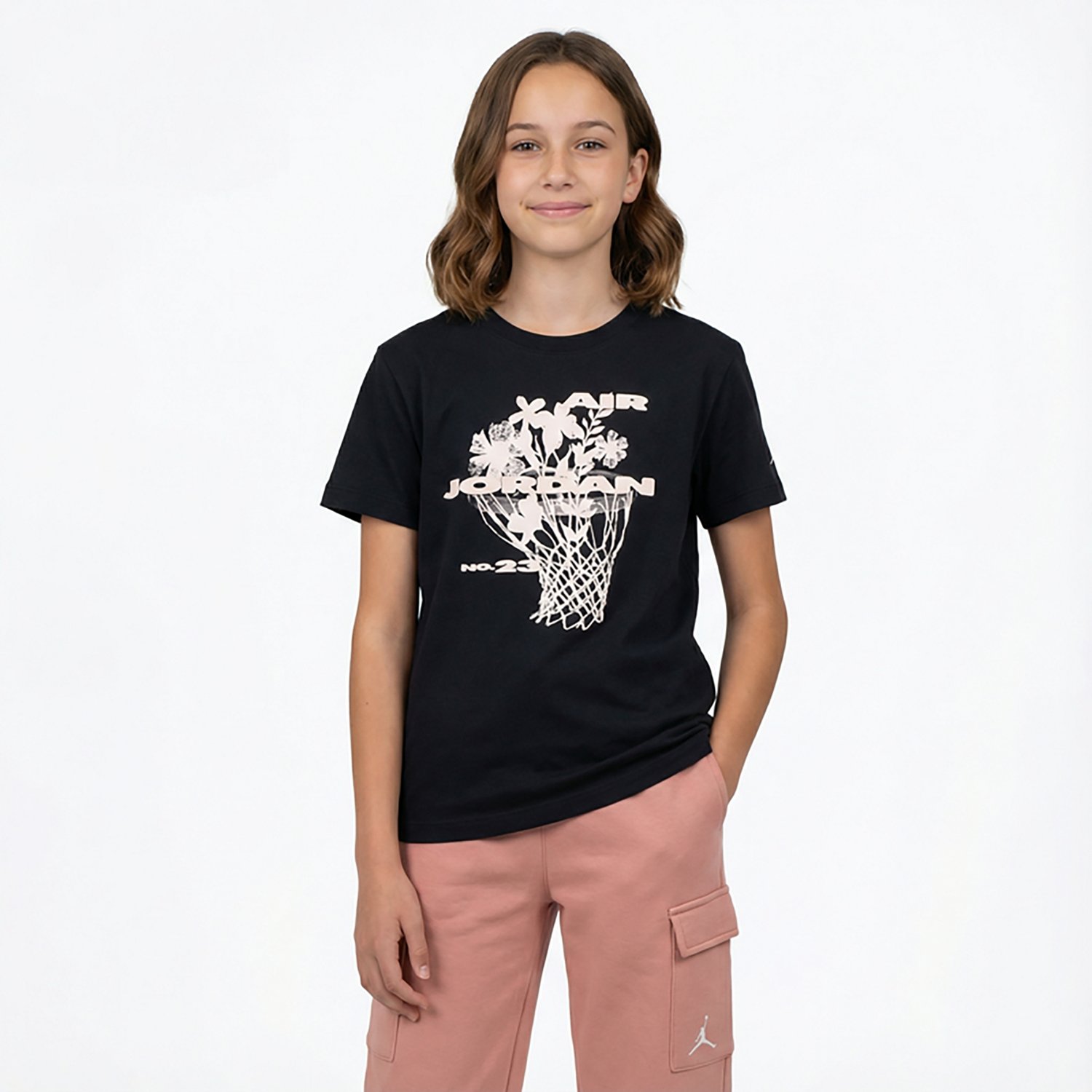 Jordan Girls' Flowers Short Sleeve T-shirt - view number 2