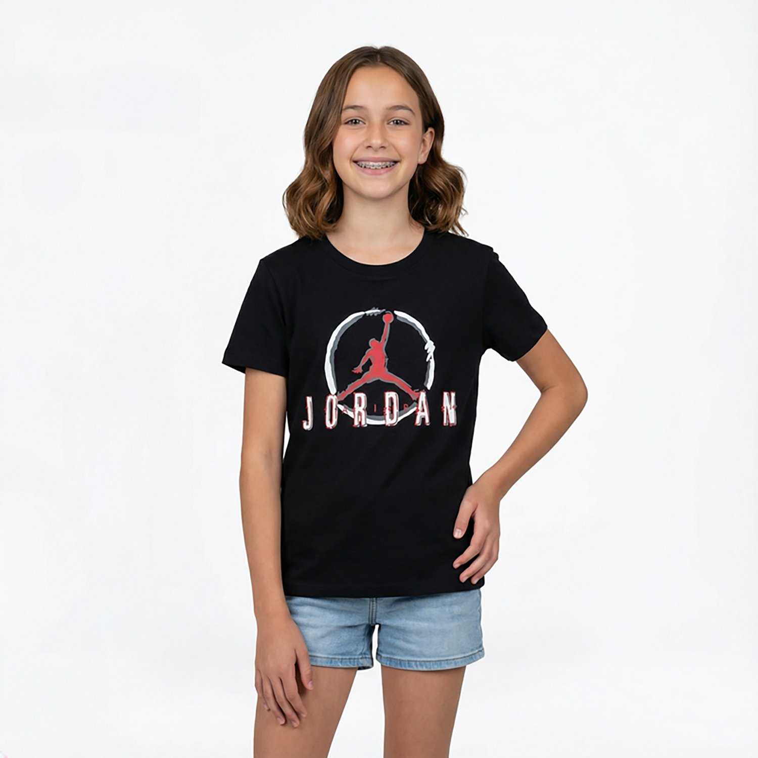 Jordan Girls' Jumpman Scribble Short Sleeve T-shirt - view number 2
