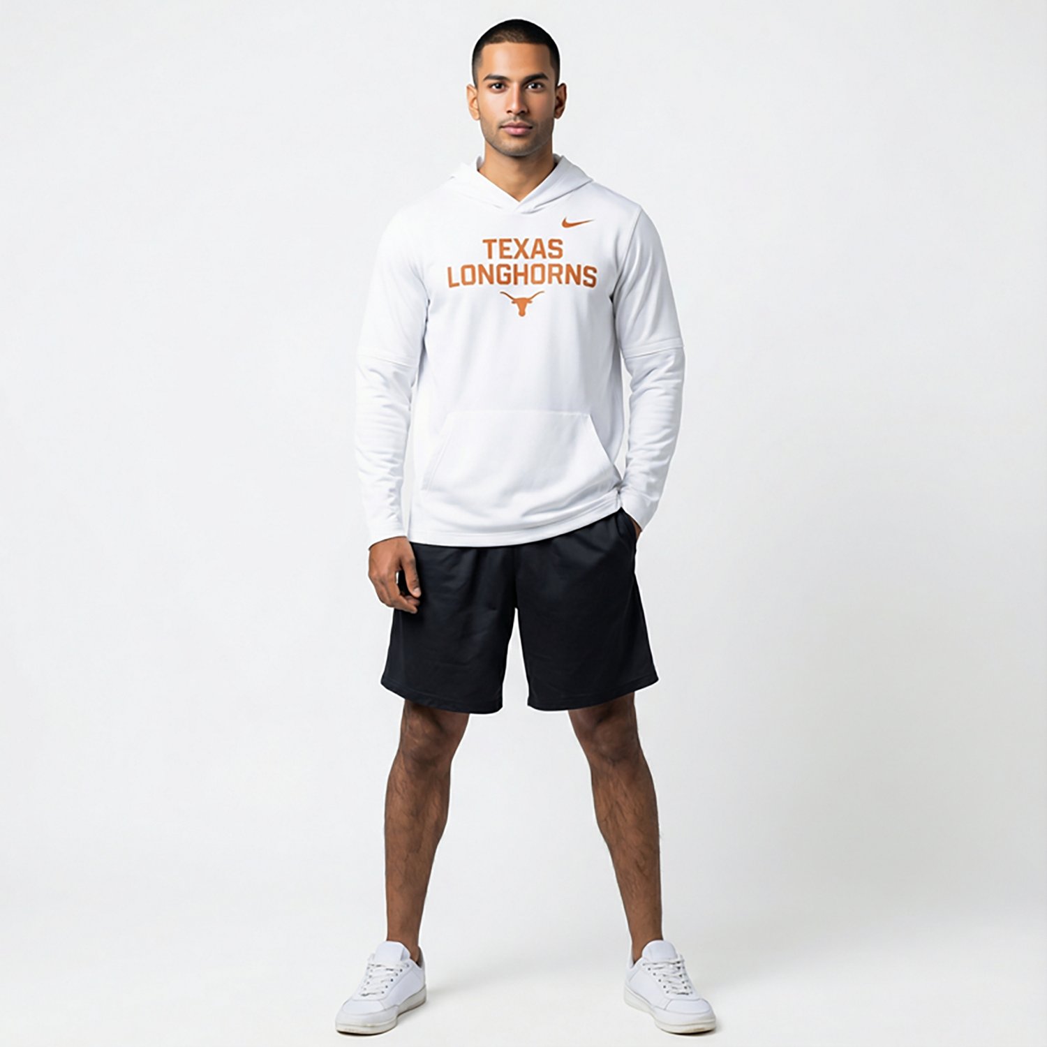 Nike Men's Texas Dri-FIT Team Over Logo LWT Long Sleeve Hoodie Top