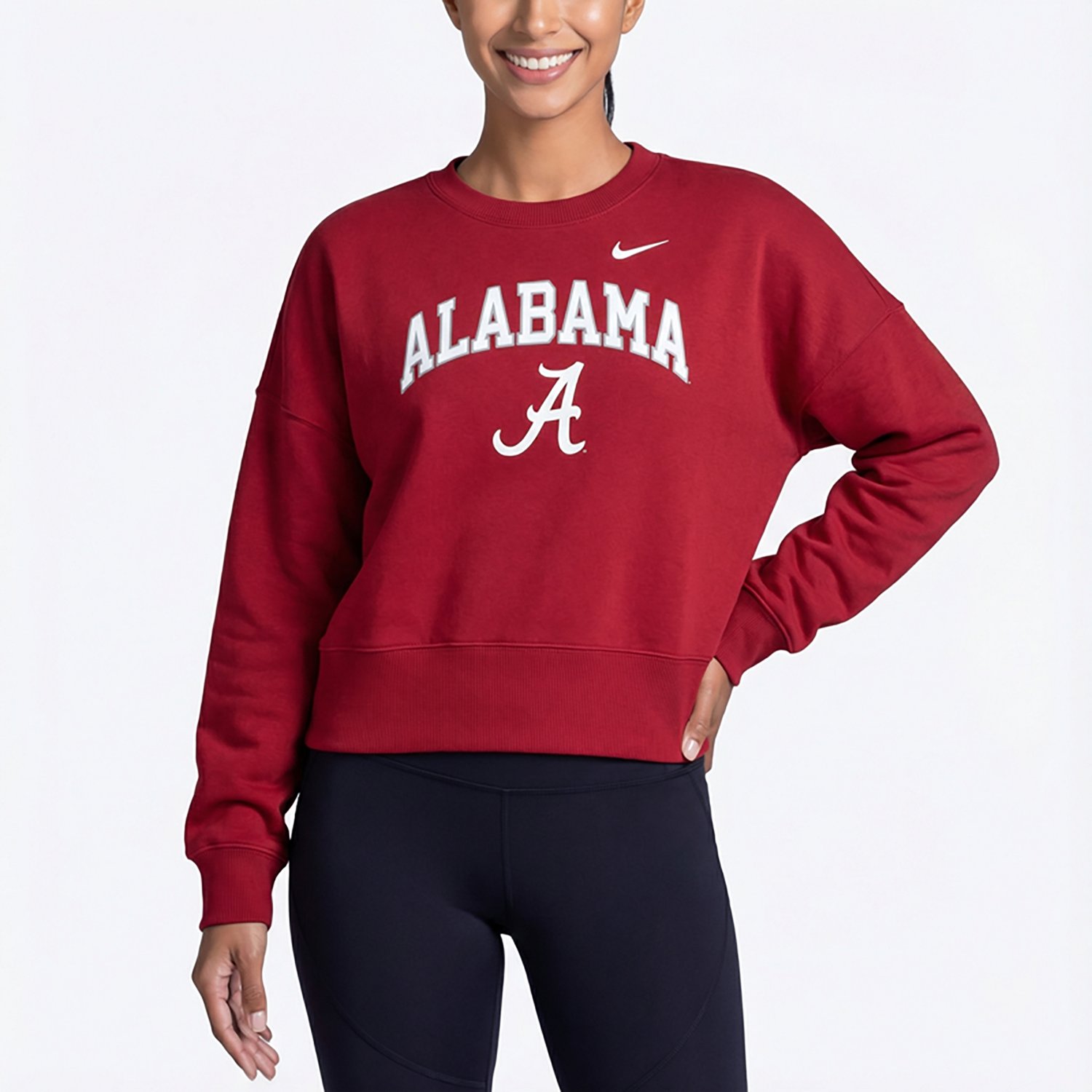Nike Women's University of Alabama Crimson Tide Phoenix Arch Oversized Crew - view number 2