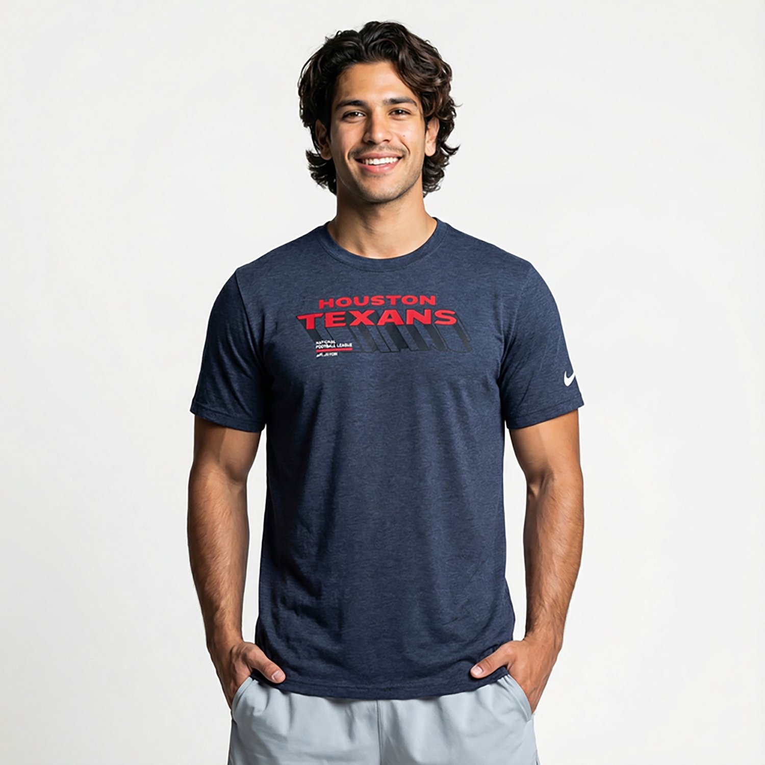 Nike Men's Houston Texans Triblend Graphic T-shirt - view number 2