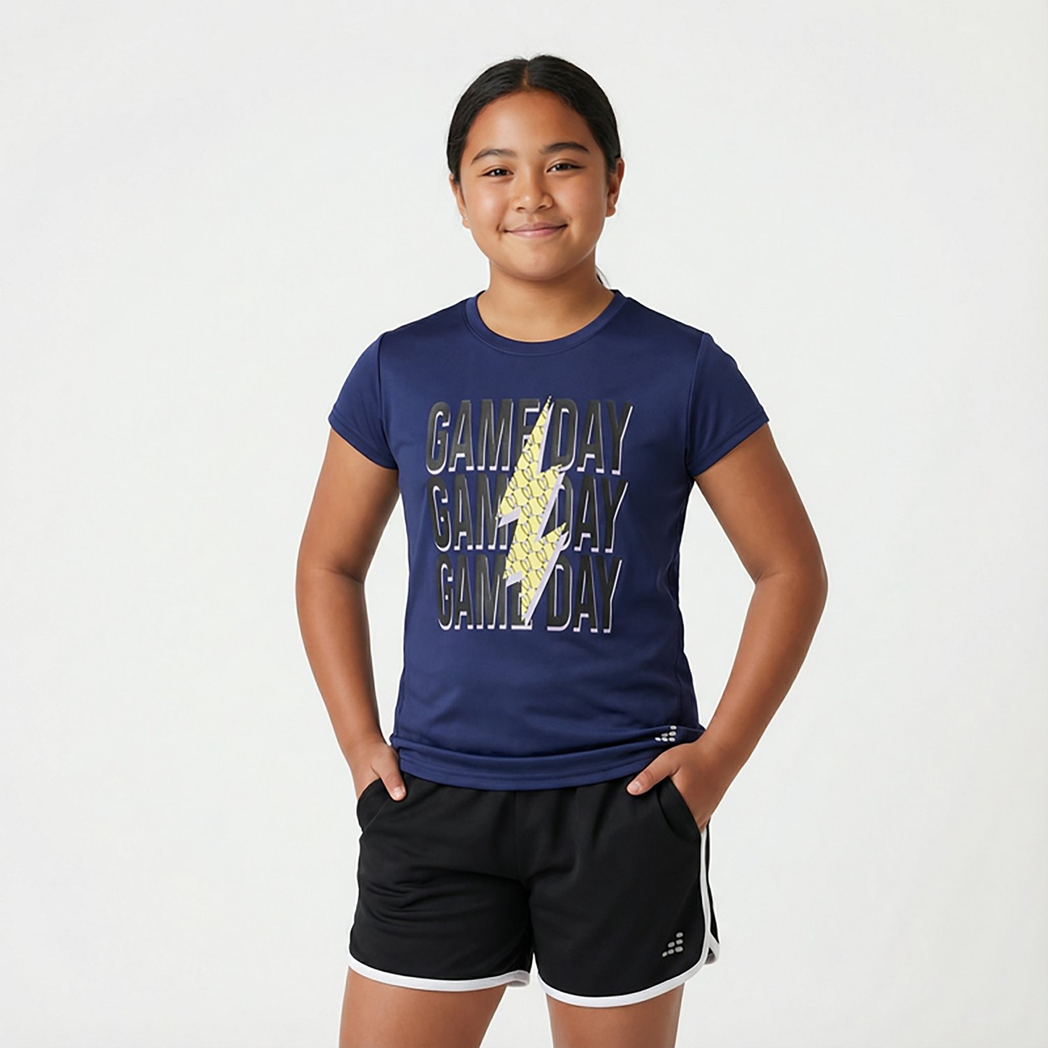 BCG Girls' Turbo Light Bolt Graphic T-shirt