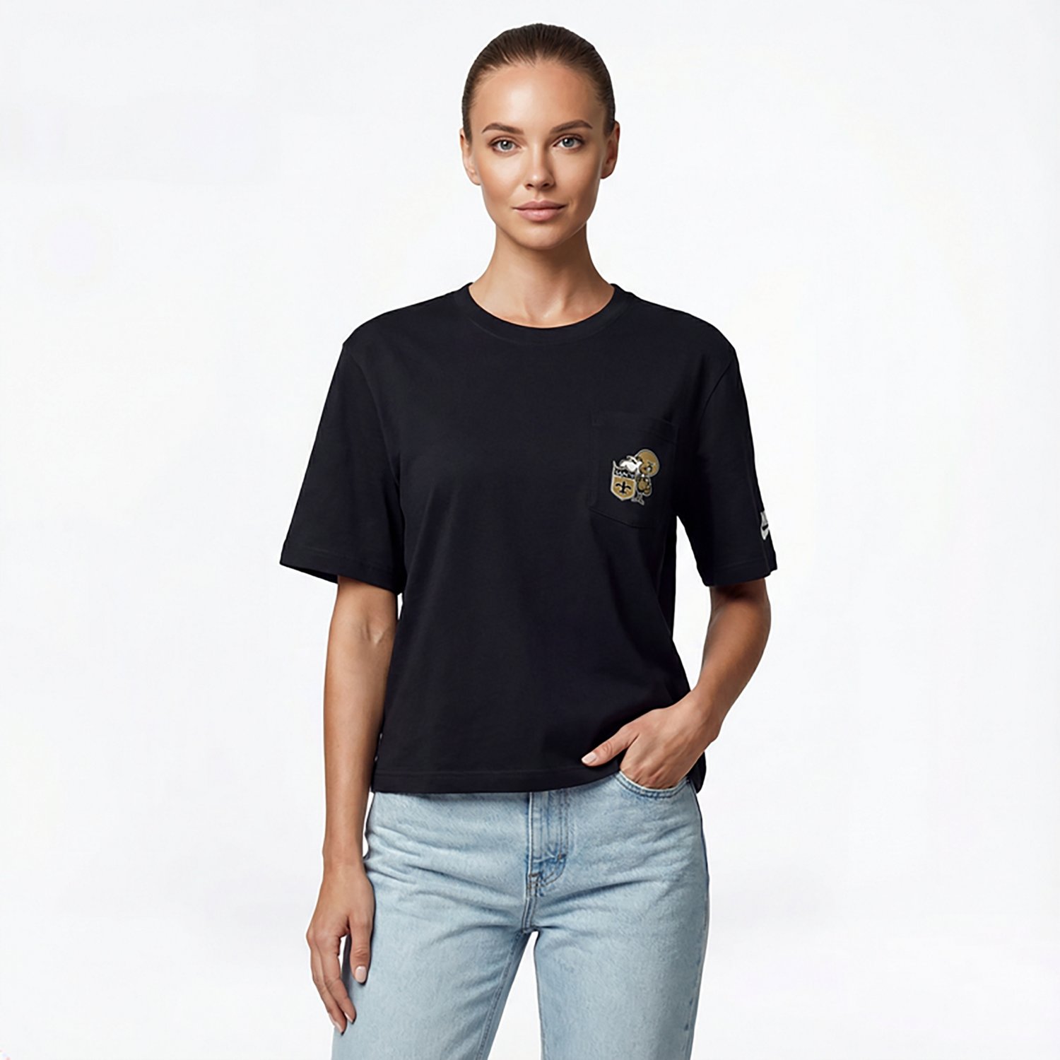 Nike Women's New Orleans Saints Rewind Pocket Boxy Short Sleeve T-shirt - view number 2
