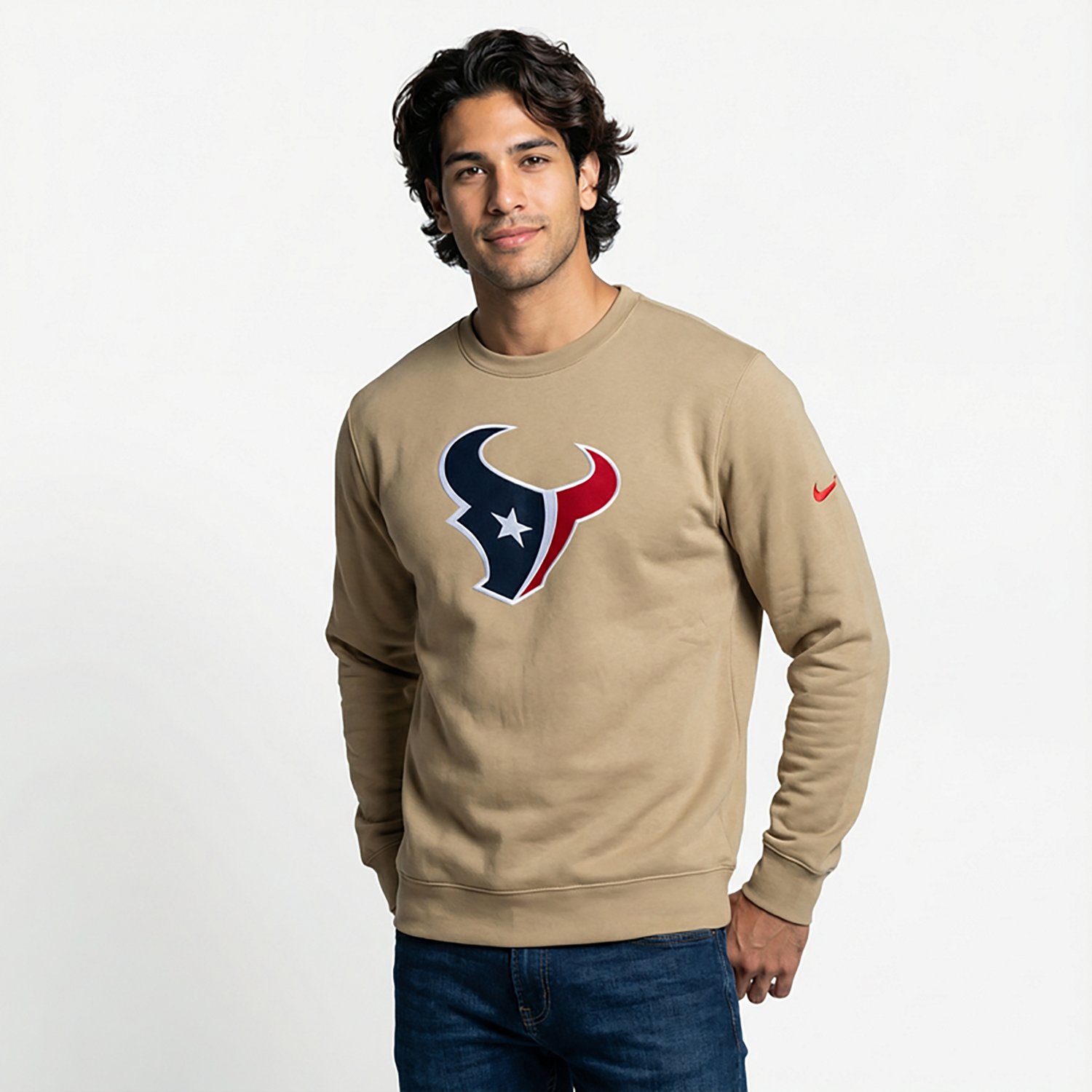 Nike Men's Houston Texans Rewind Club Crew Sweatshirt - view number 2