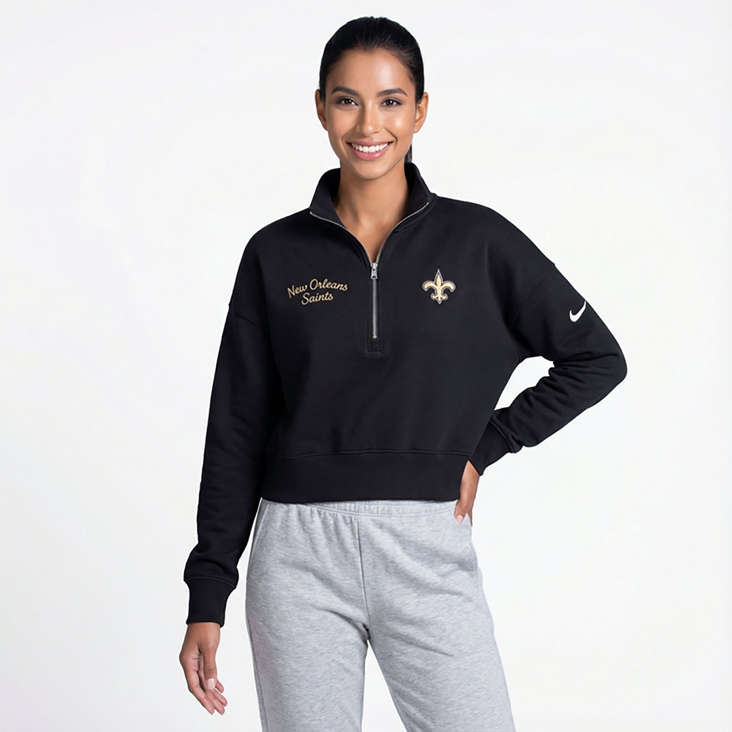 Nike Women's Saints Phoenix 1/4 Zip Pullover - view number 2