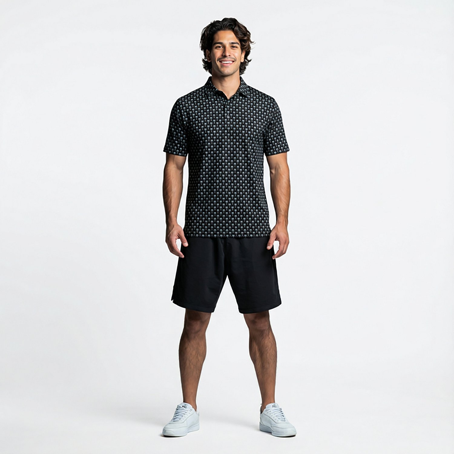 Callaway Men's Short Sleeve Multi Palm Print Golf Shirt