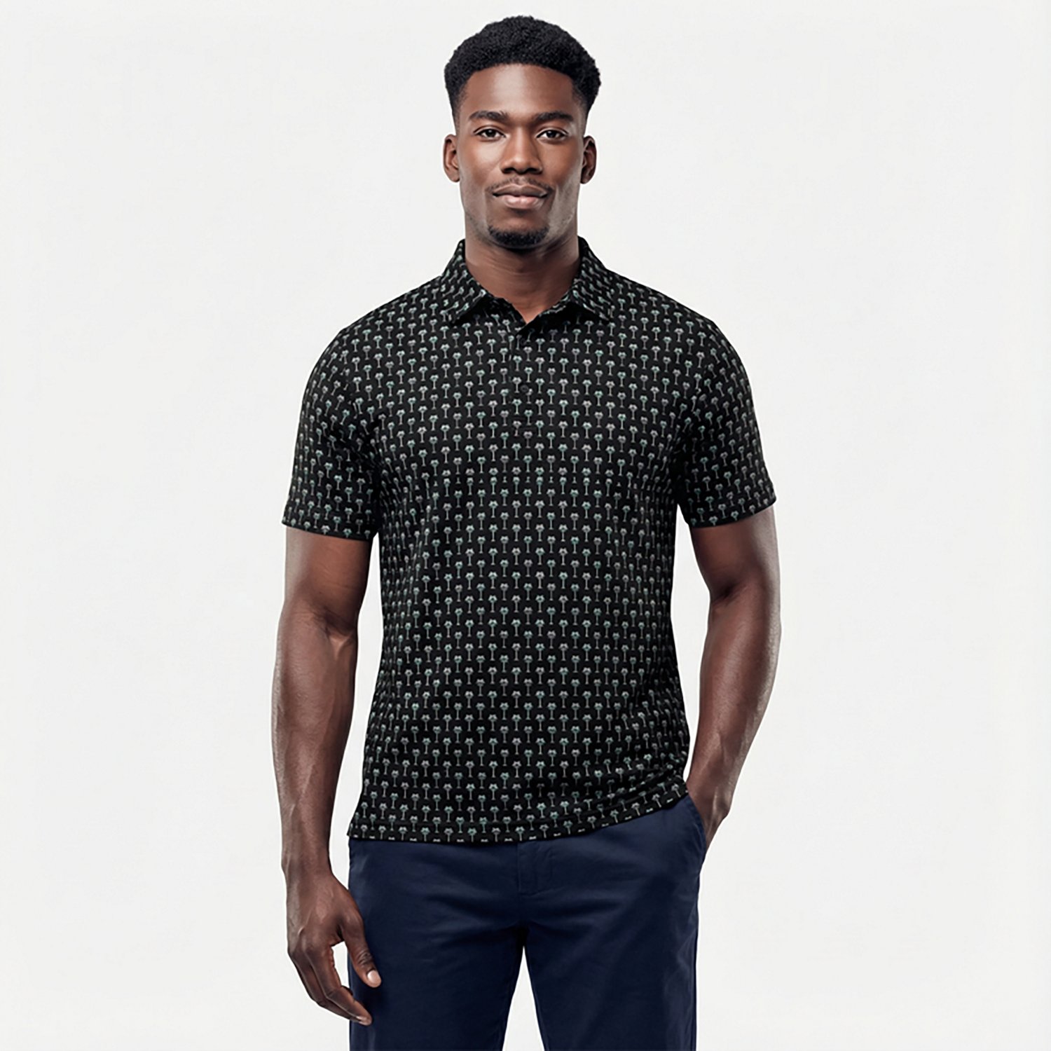 Callaway Men's Short Sleeve Multi Palm Print Golf Shirt - view number 2