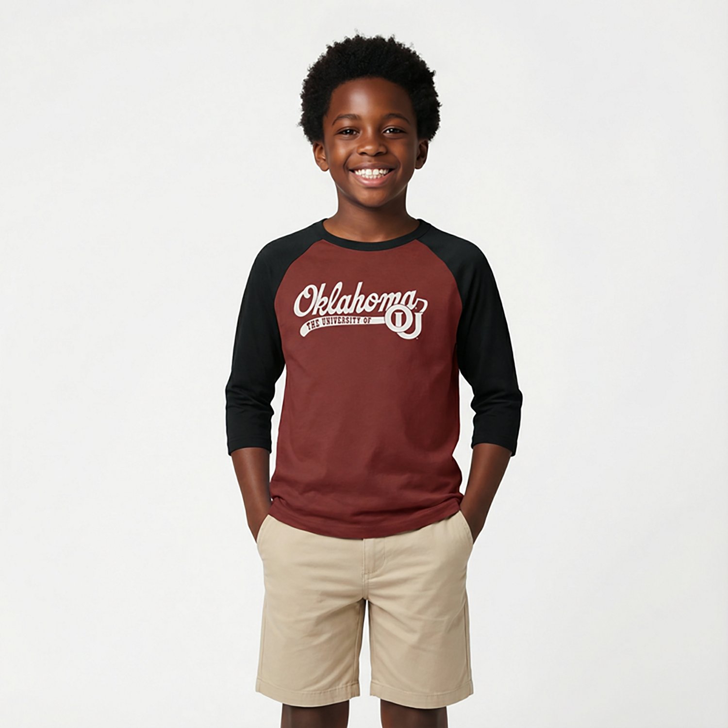 '47 University of Oklahoma Boys' Super Script Line Drive Raglan Graphic T-shirt - view number 2