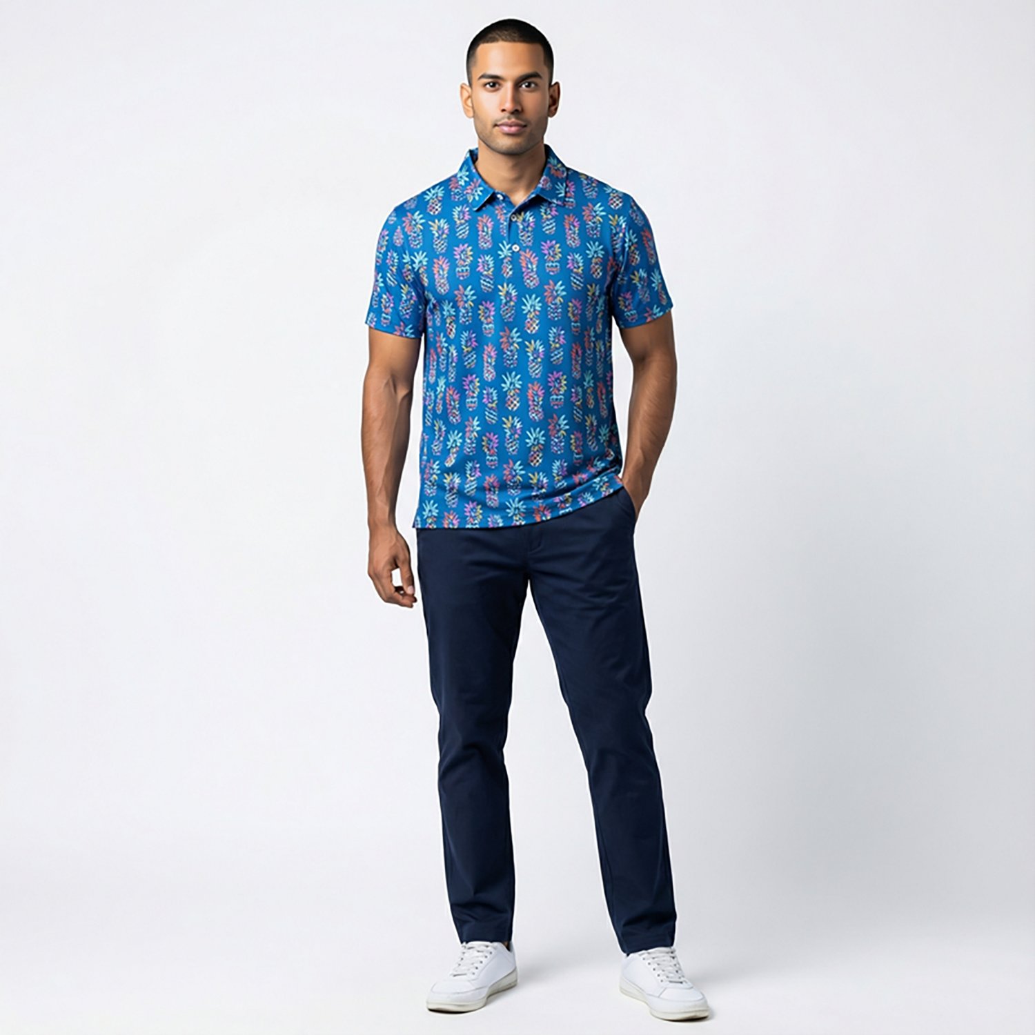 Chubbies Men's The Pineapple Sketch Performance Polo