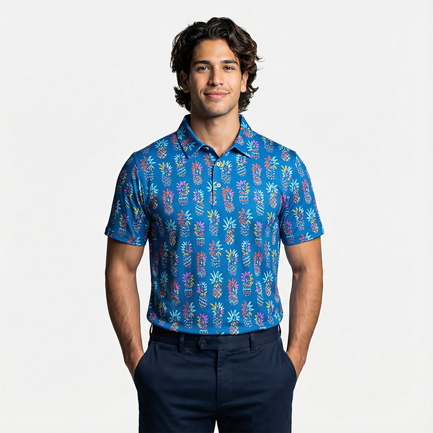Chubbies Men's The Pineapple Sketch Performance Polo - view number 2