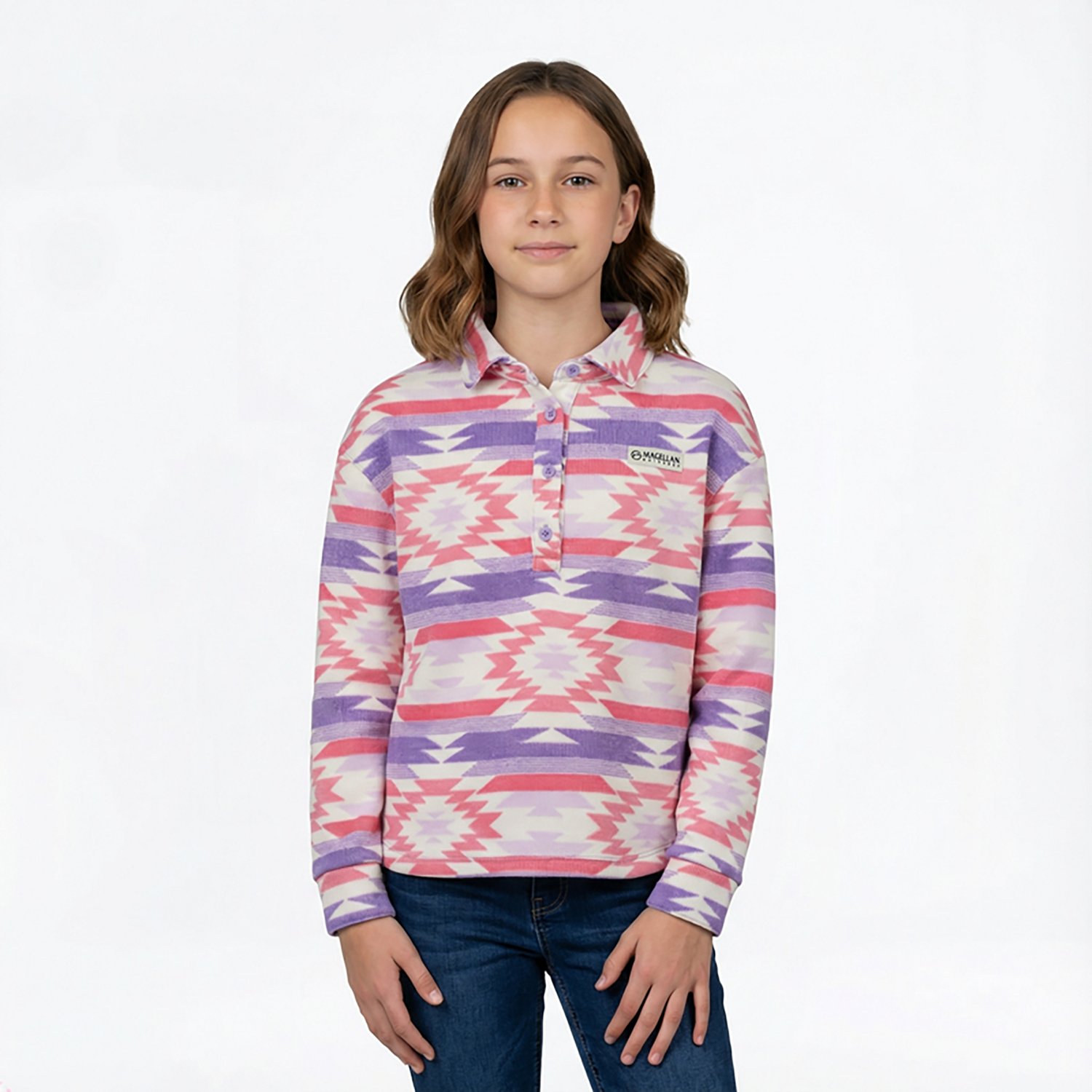 Magellan Outdoors Girls' Campfire Oversize Pullover Top - view number 2