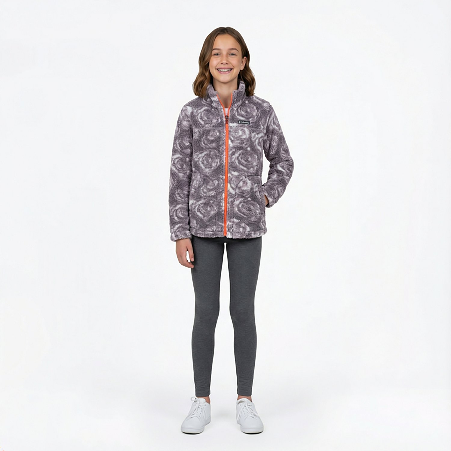 Columbia Sportswear Girls' West Blend Printed Full Zip Fleece Jacket - view number 2