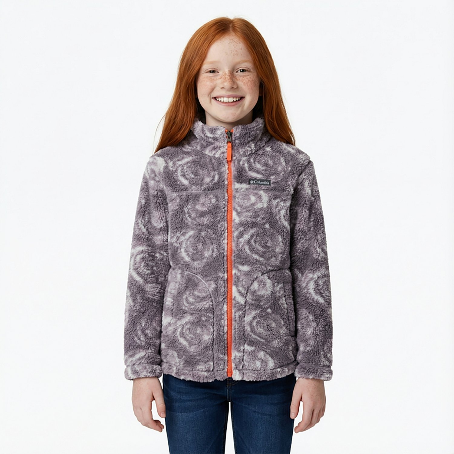 Columbia Sportswear Girls' West Blend Printed Full Zip Fleece Jacket - view number 3