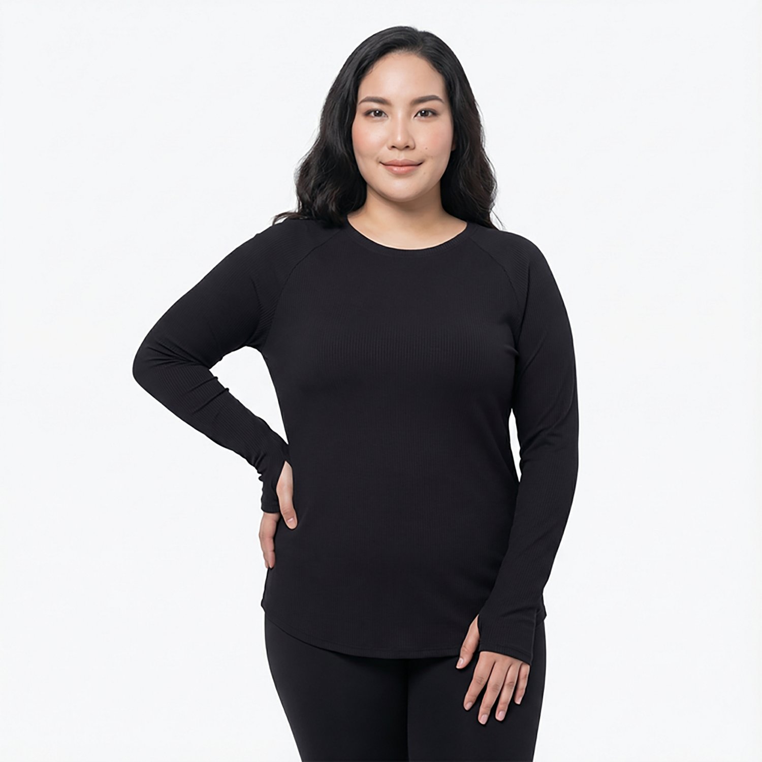 Jadelynn Brooke Women's Never Better Ribbed Long Sleeve Crewneck Shirt