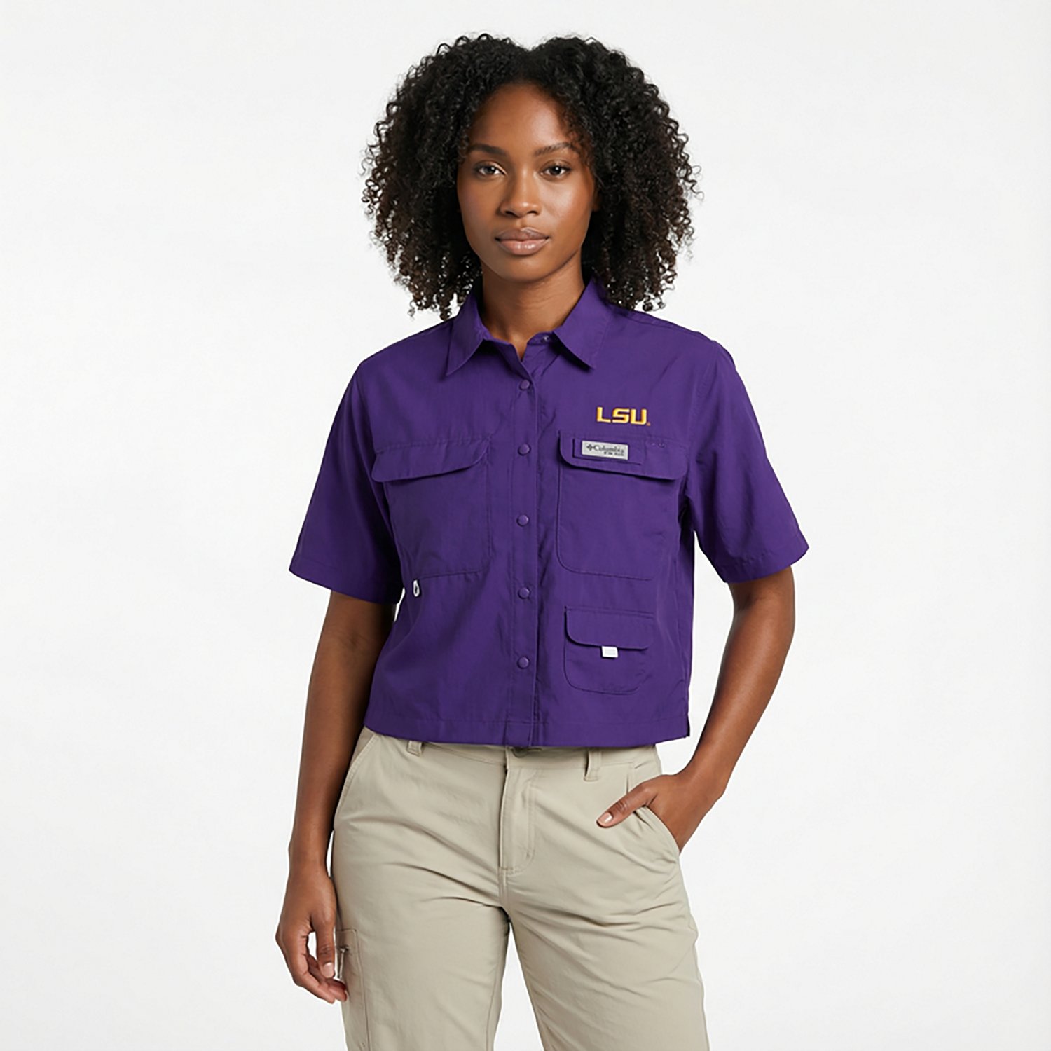 Columbia Sportswear Women's LSU CLG PFG Open Water Shirt - view number 2