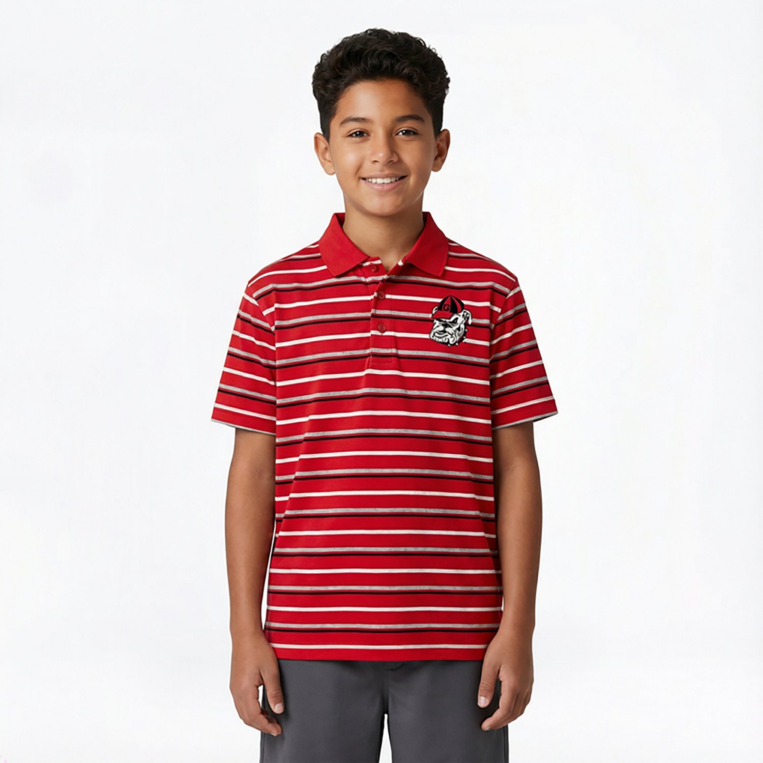 Two Feet Ahead Boys' University of Georgia Multi-Stripe Polo Shirt - view number 2