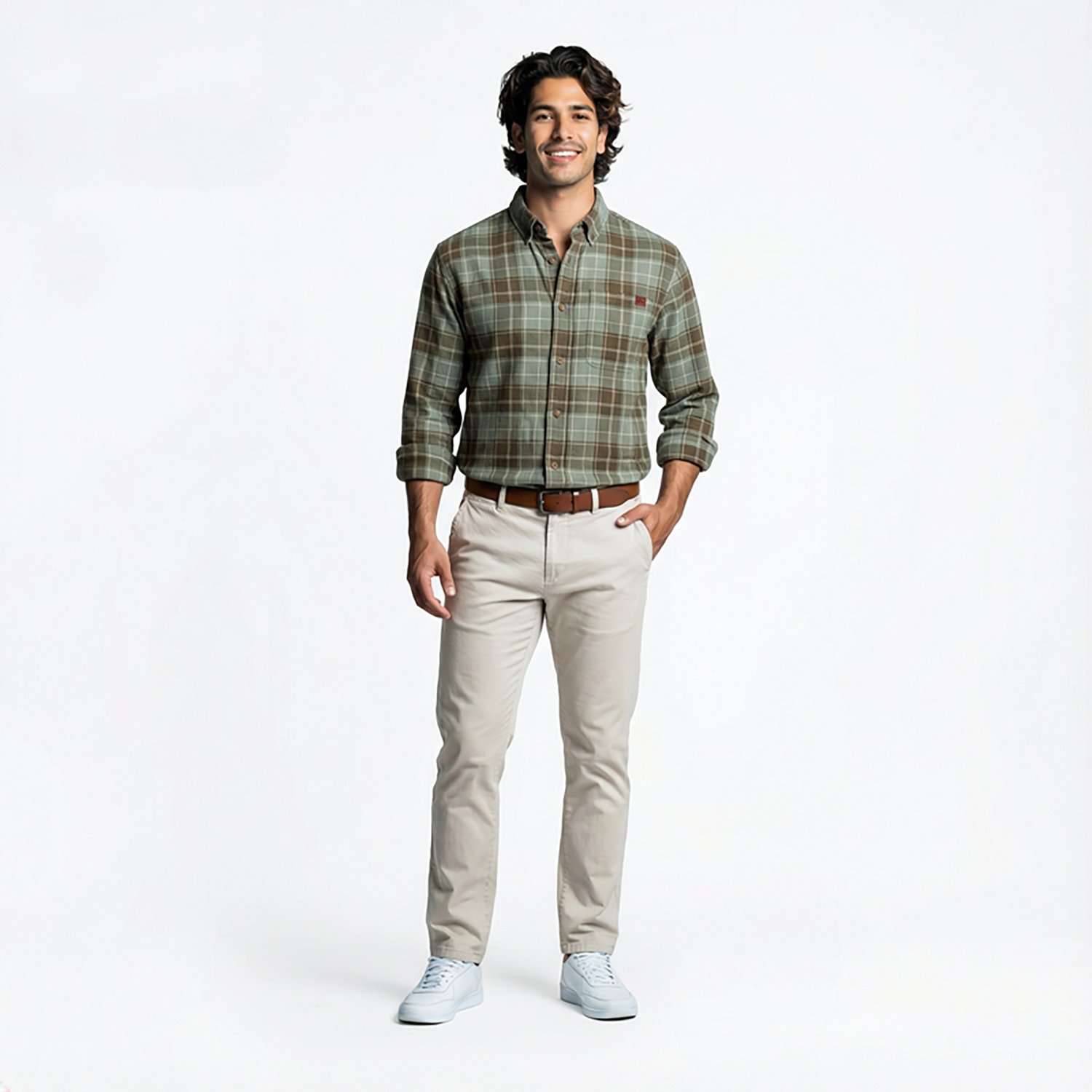 Drake Men's Midwale Corduroy Plaid Long Sleeve Button Down Shirt