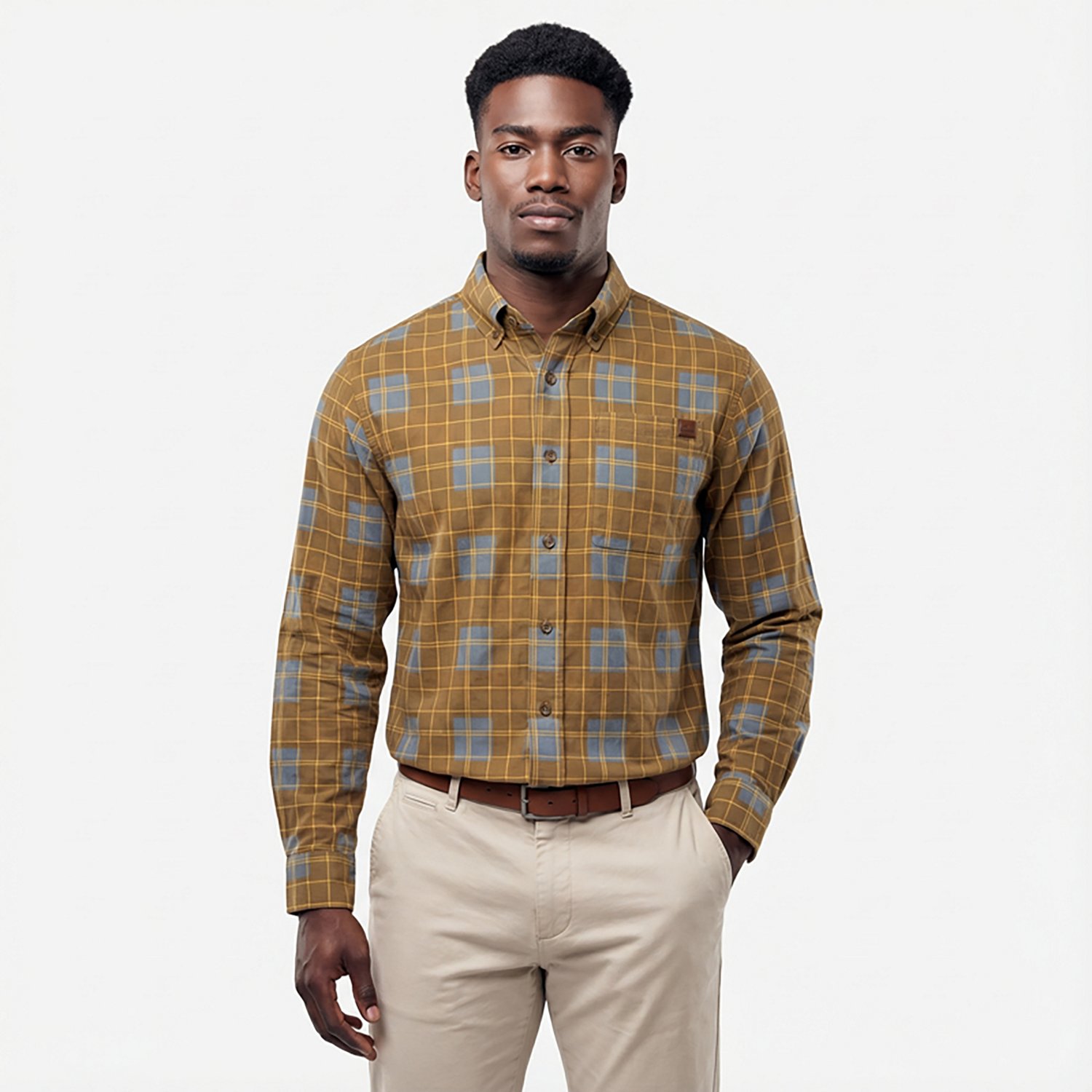 Drake Men's Midwale Corduroy Plaid Long Sleeve Button Down Shirt - view number 2