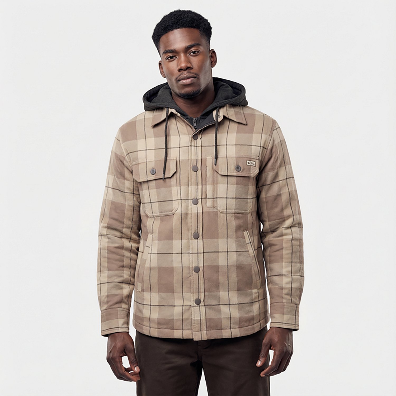 Drake Men's Campfire Flannel Hoodie | Academy