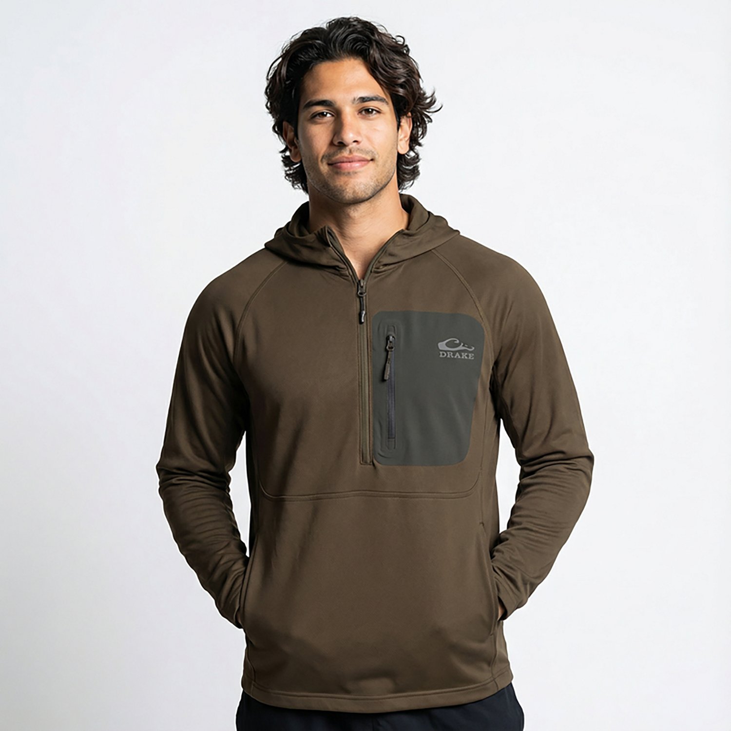 Drake Men's EST Performance 1/2 Zip Hoodie - view number 2
