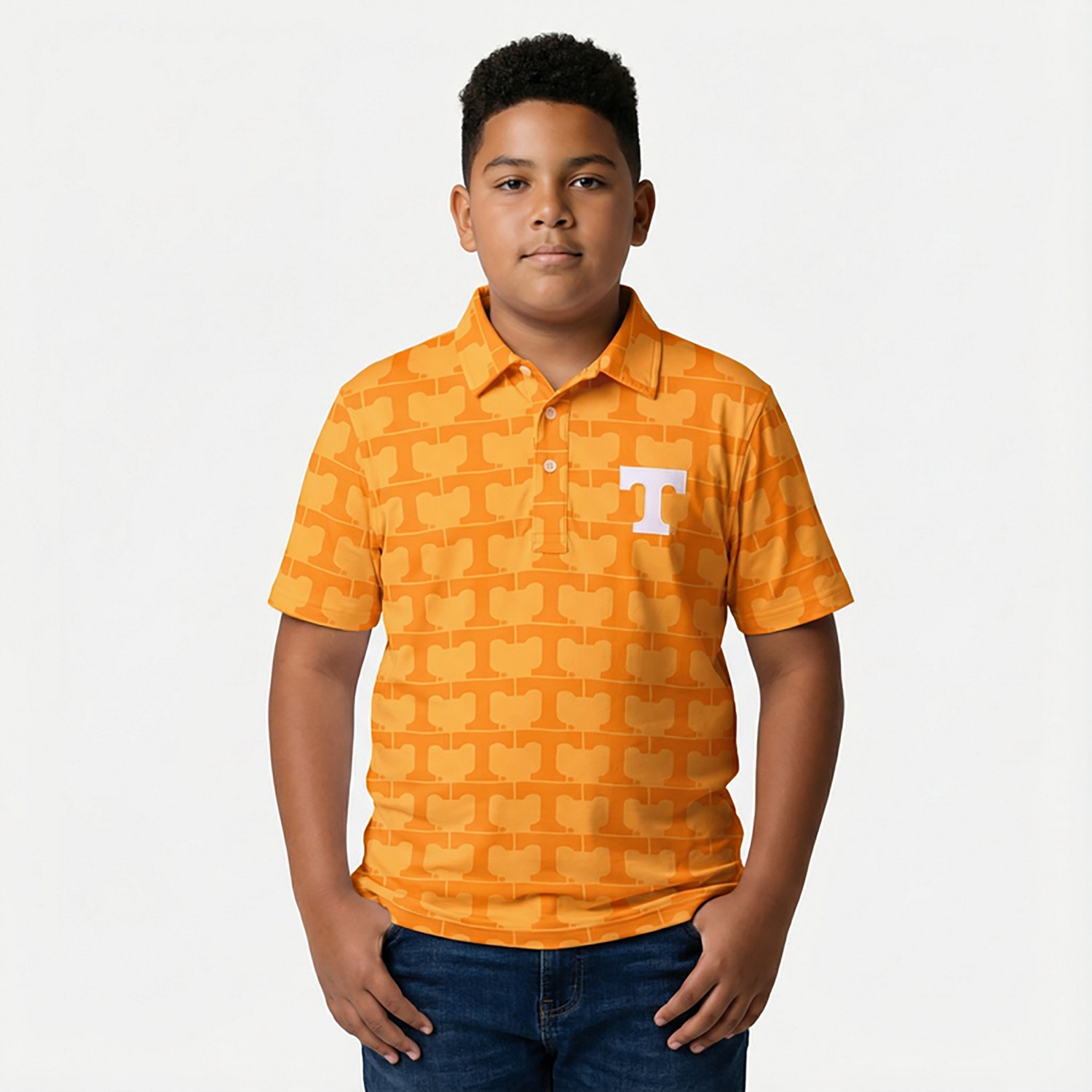 Wes & Willy Boys' University of Tennessee Allover Print Polo Shirt - view number 2
