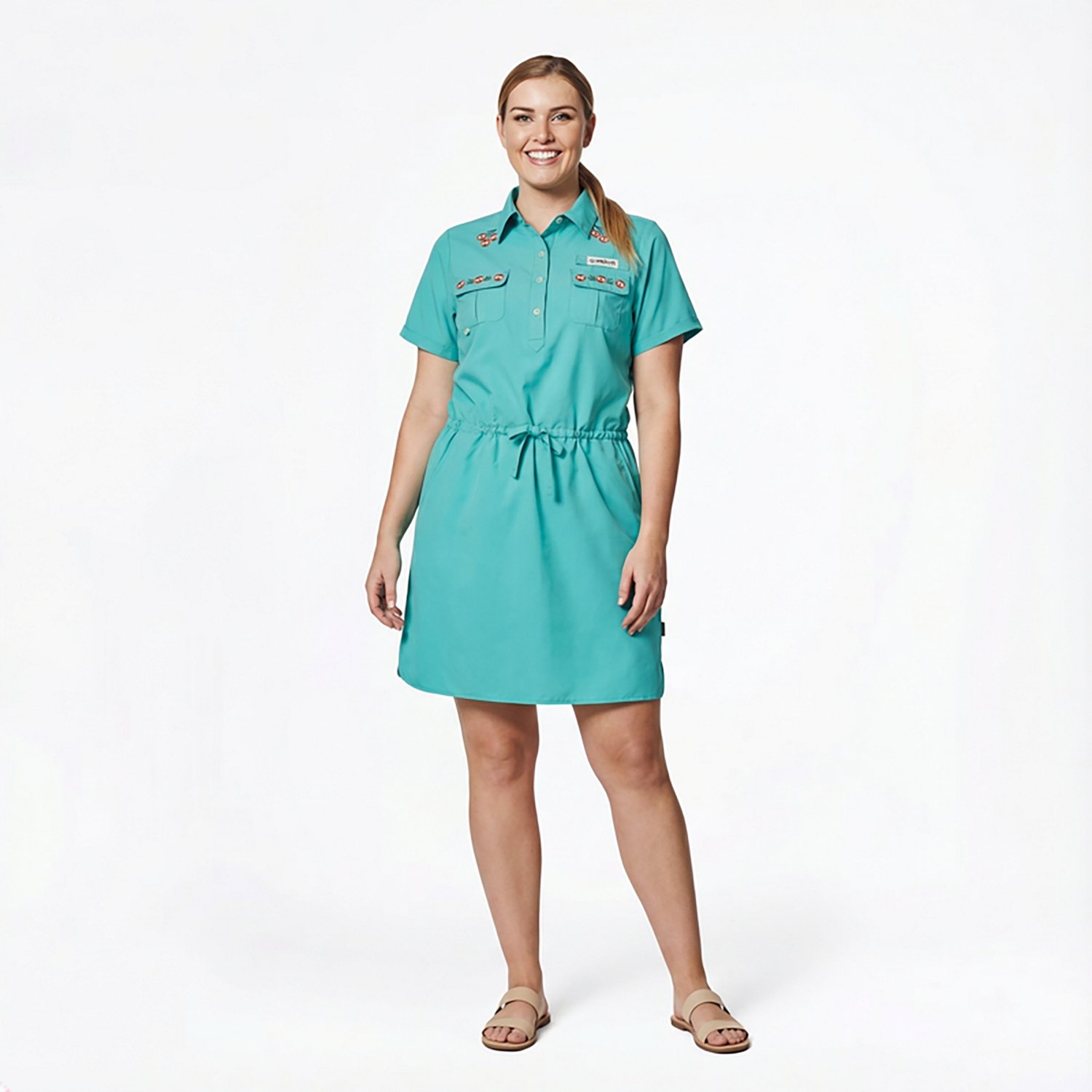 Magellan Outdoors Women's Western Pearl Snap Sleeveless Outdoor Dress