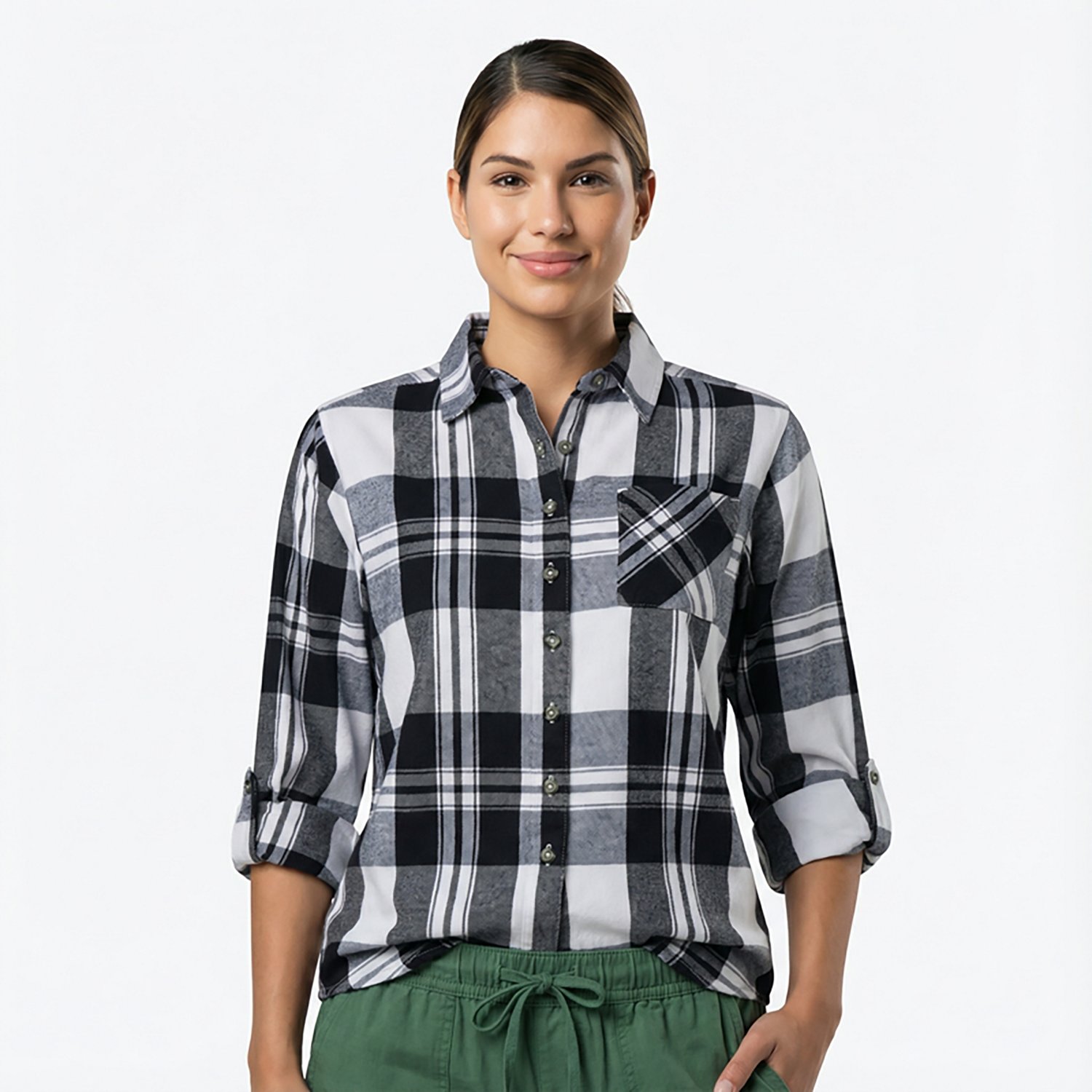 Magellan Outdoors Women's Willow Creek Midweight Flannel Shirt