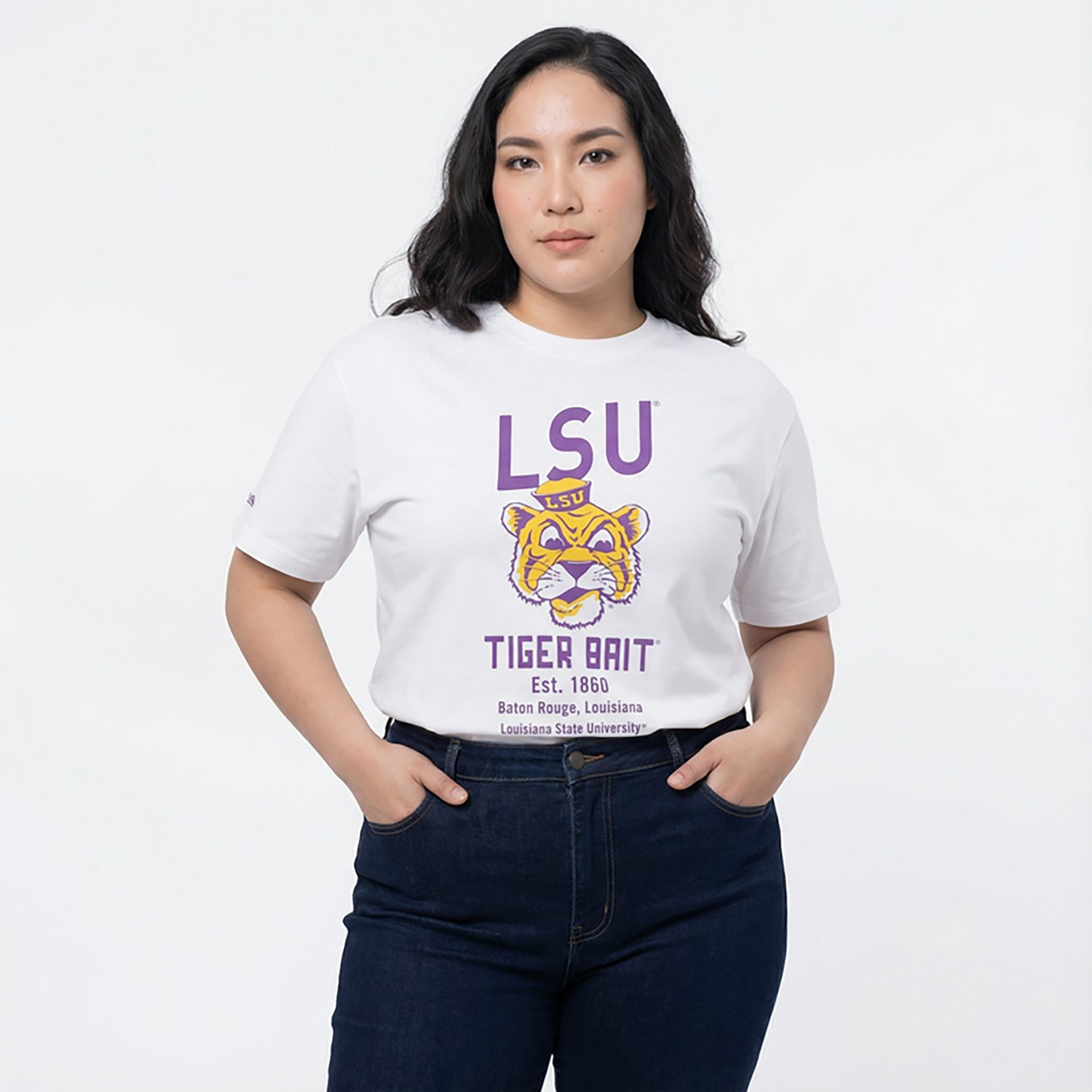 Mitchell & Ness Women's LSU Tigers Boyfriend Short Sleeve T-shirt - view number 2