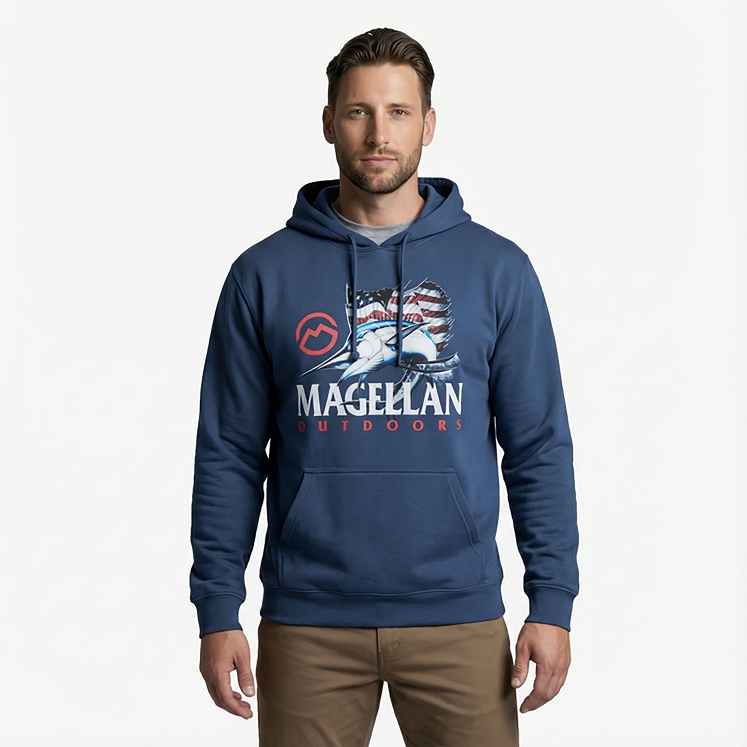 Magellan Outdoors Men's Stripe Fin Hoodie