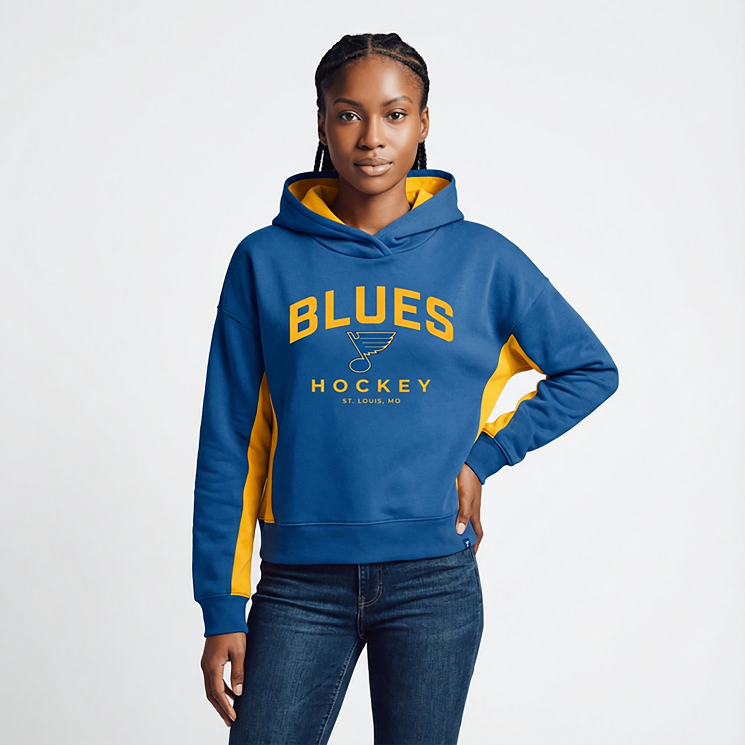 VF Imagewear Women's Blues Back Check Fleece Pullover Hoodie - view number 2