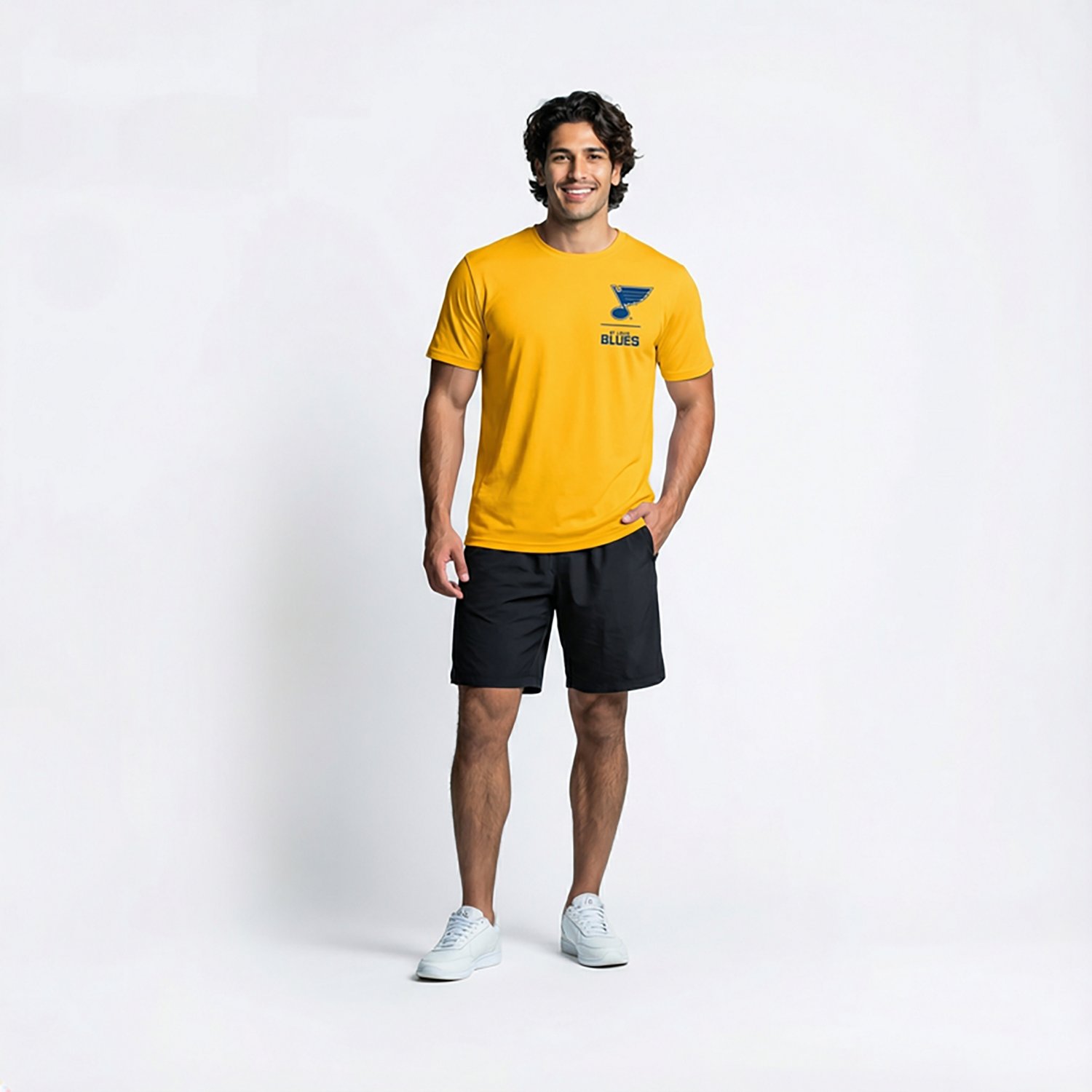 Fanatics Men's St. Louis Blues Crash the Net Legacy Cotton Short Sleeve T-shirt