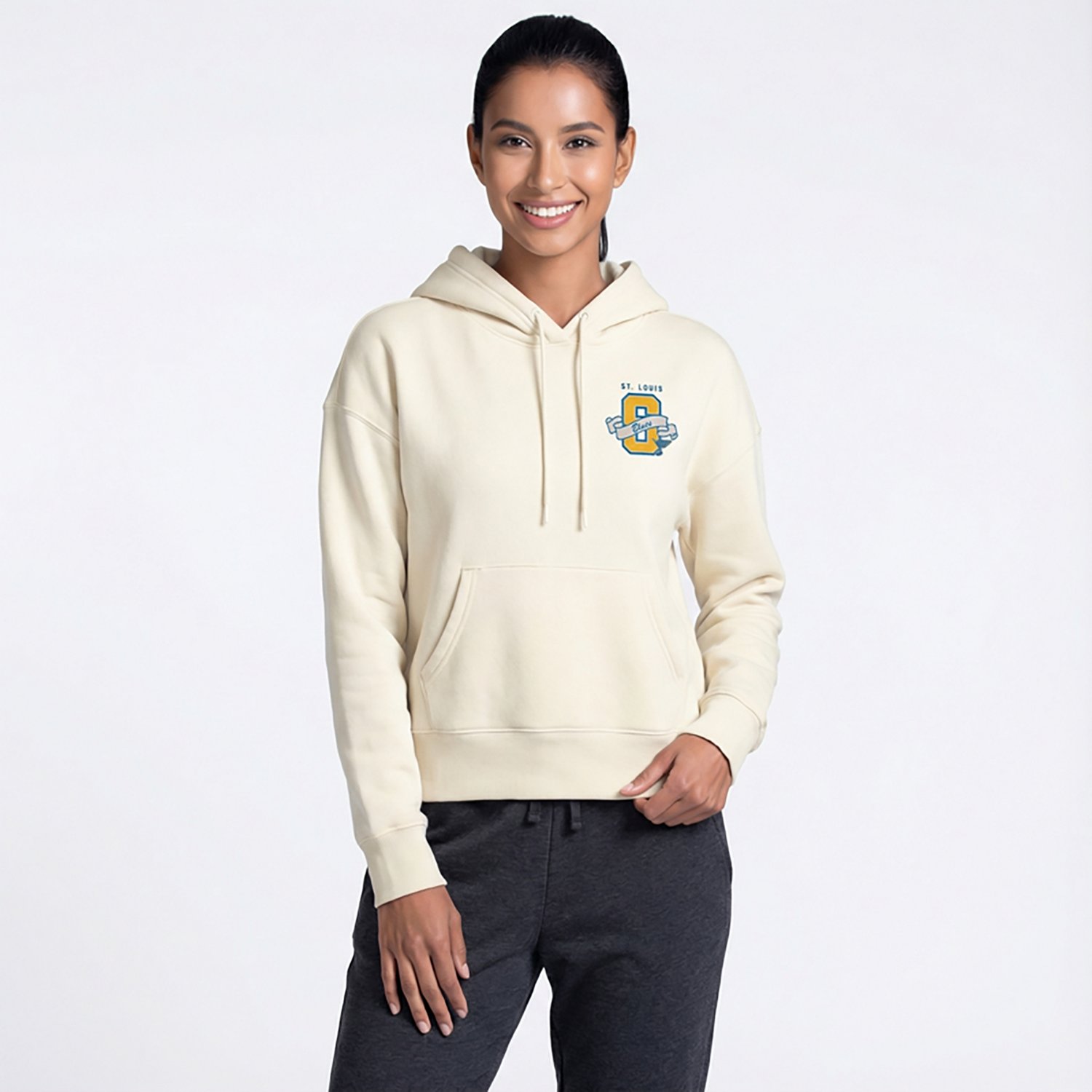 Fanatics Women's St. Louis Blues Push Legacy Fleece Pullover Hoodie - view number 2