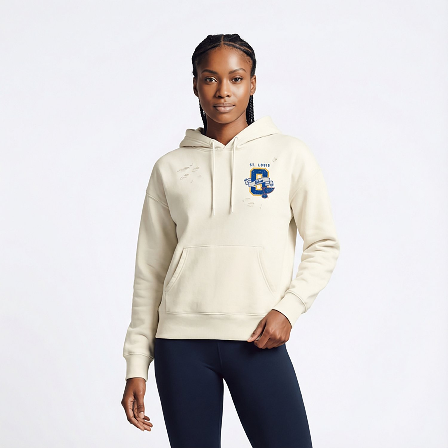 Fanatics Women's St. Louis Blues Vintage Push Legacy Fleece Pullover Hoodie - view number 2