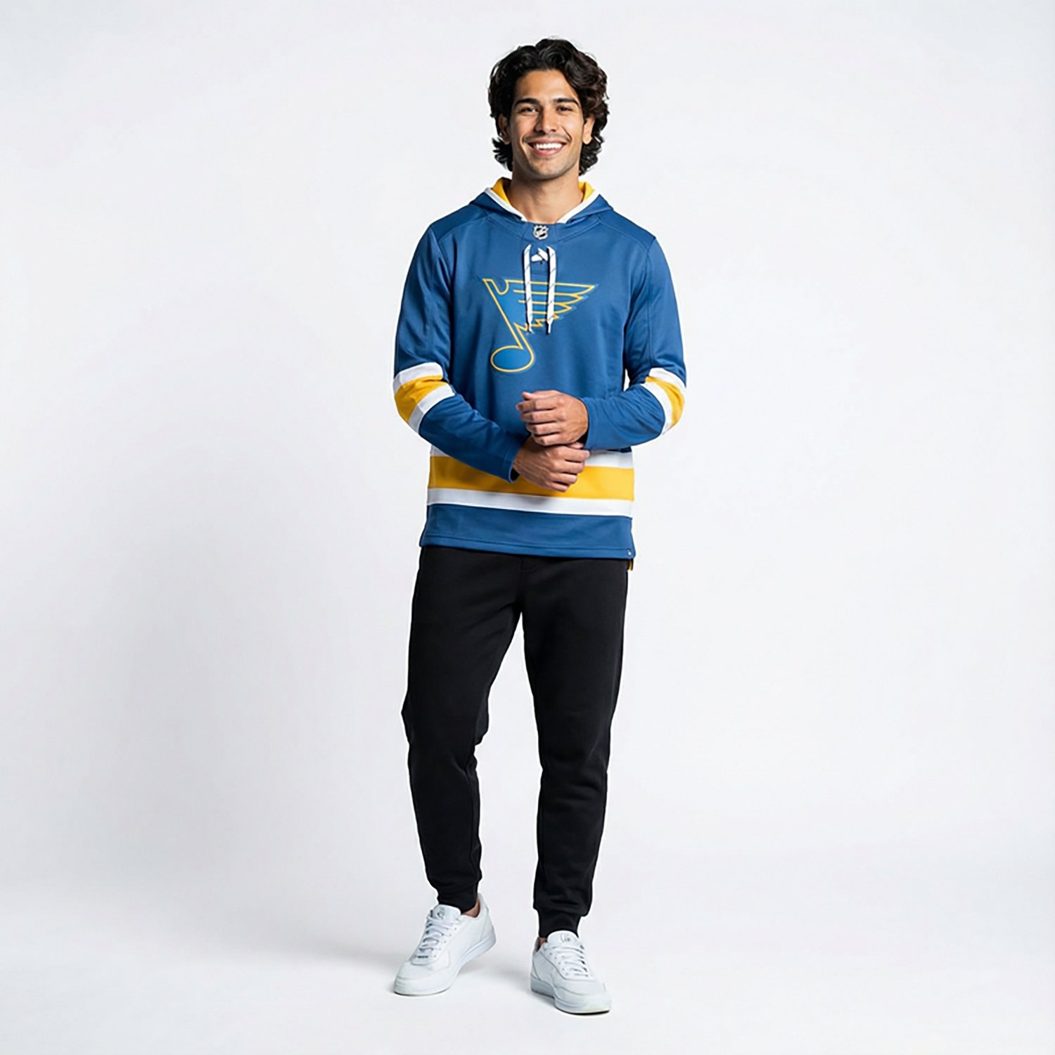 Fanatics Men's St. Louis Blues Prime Time Fleece Lace Up Hoodie