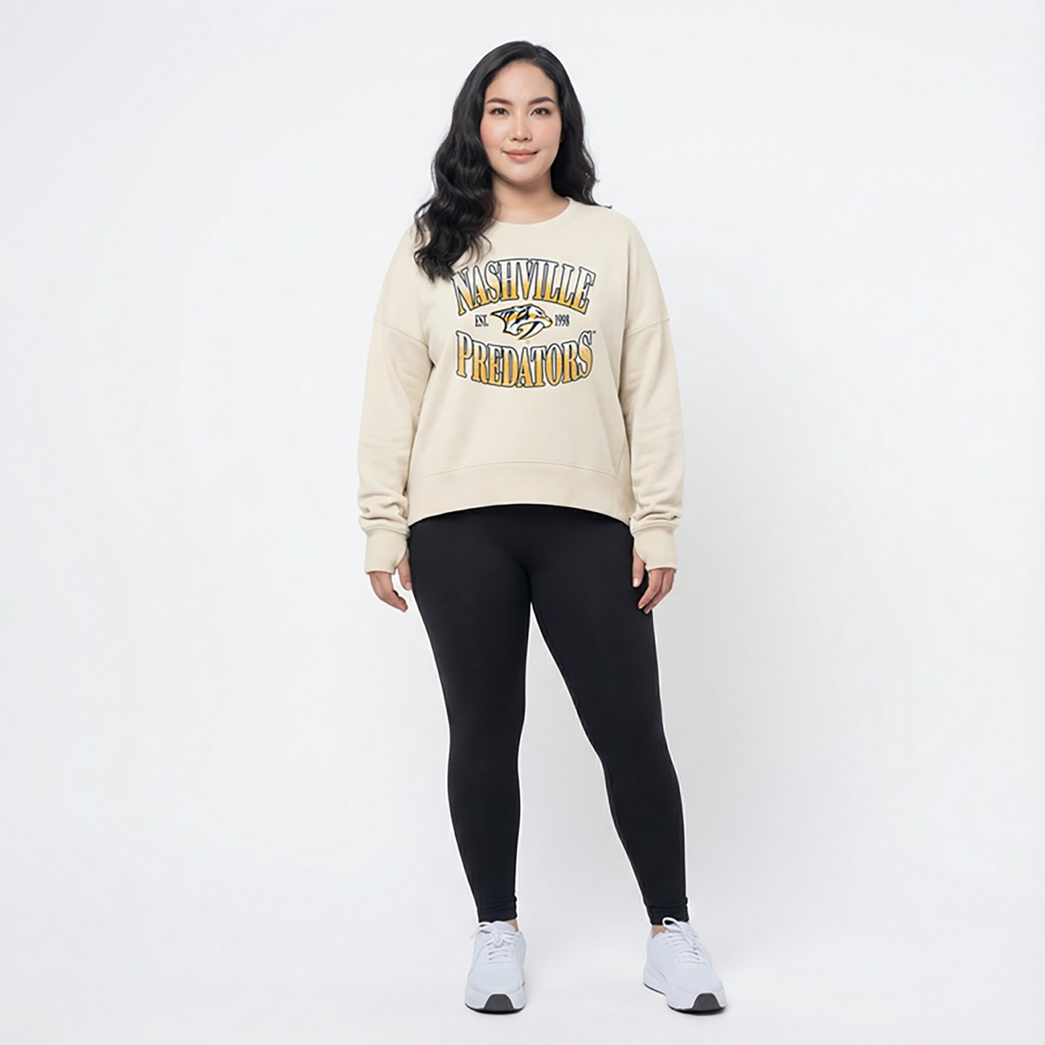 Fanatics Women's Nashville Predators Slice French Terry Crew Sweatshirt