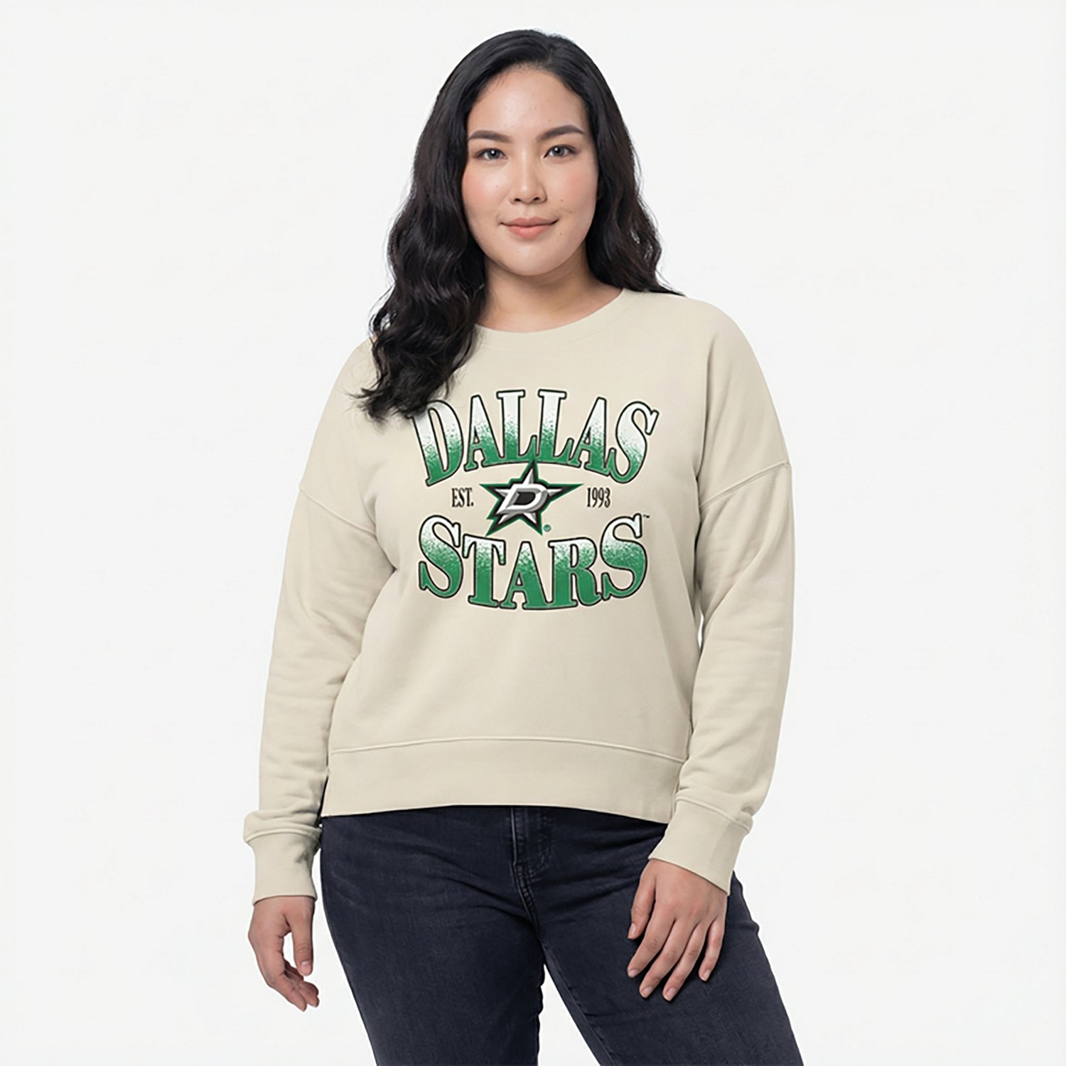 Fanatics Women's Dallas Stars Slice French Terry Crew Sweatshirt - view number 2
