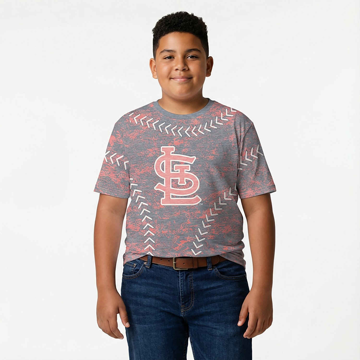 Outerstuff Boys' 4-7 Cardinals Slide Score Bold Sublimated T-shirt - view number 2